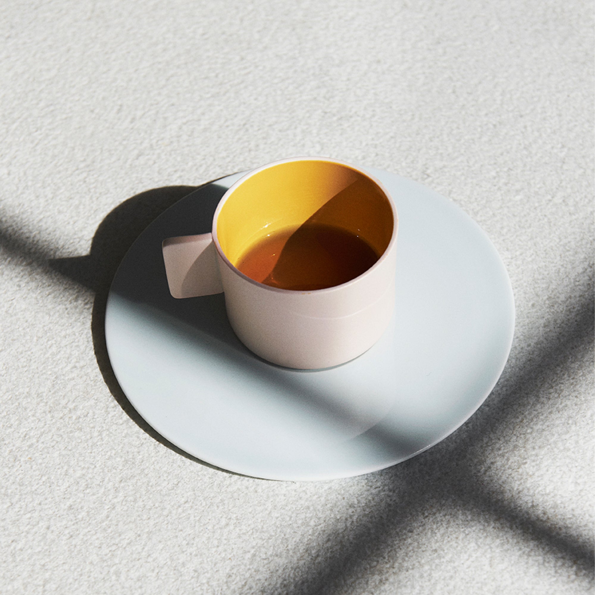 S&B Coffee Cup and Saucer Light Pink