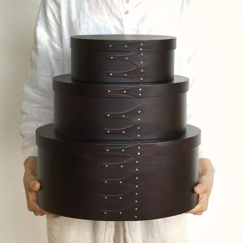 Shaker Oval Box Black - M