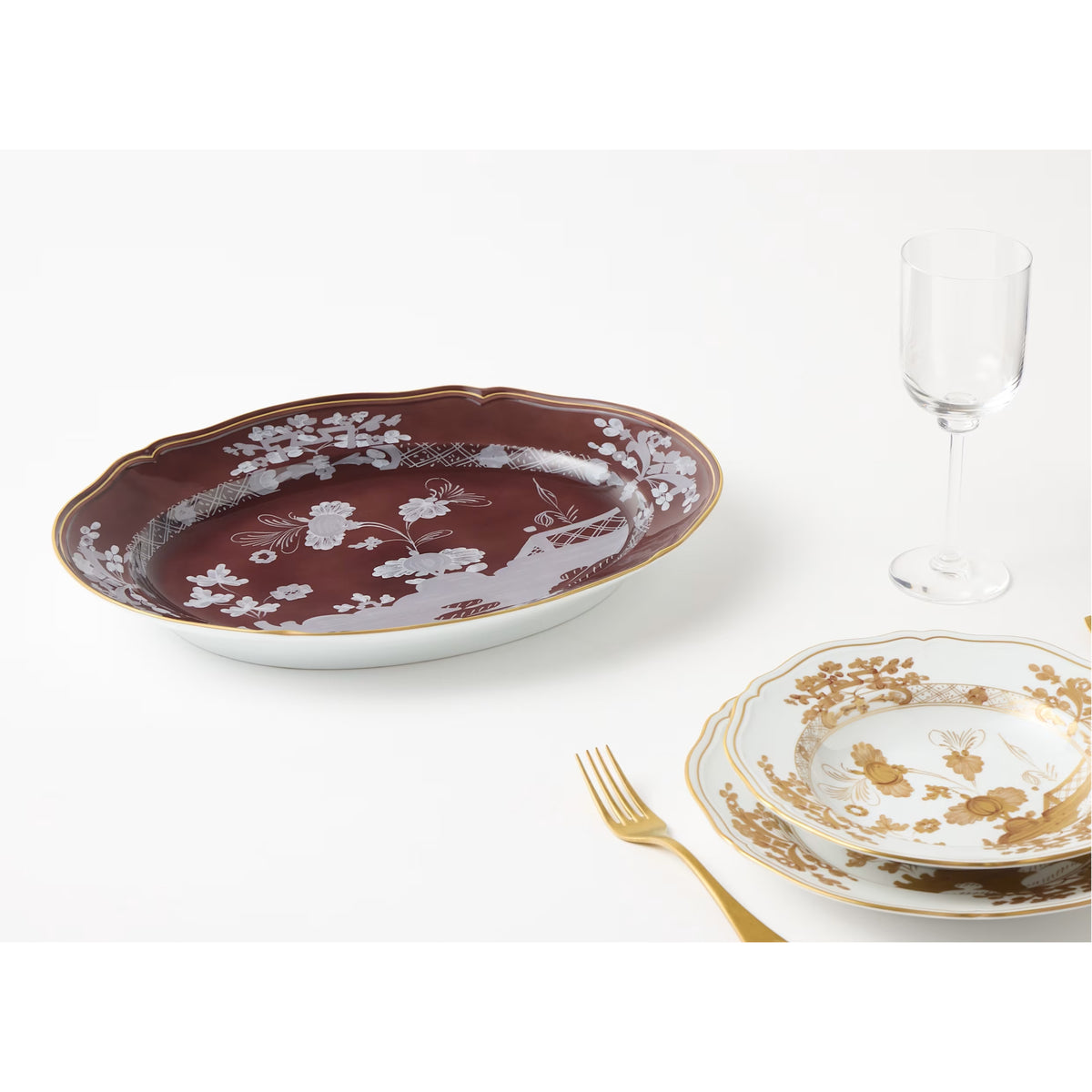 Oriente Italiano Castagna Large Oval Platter