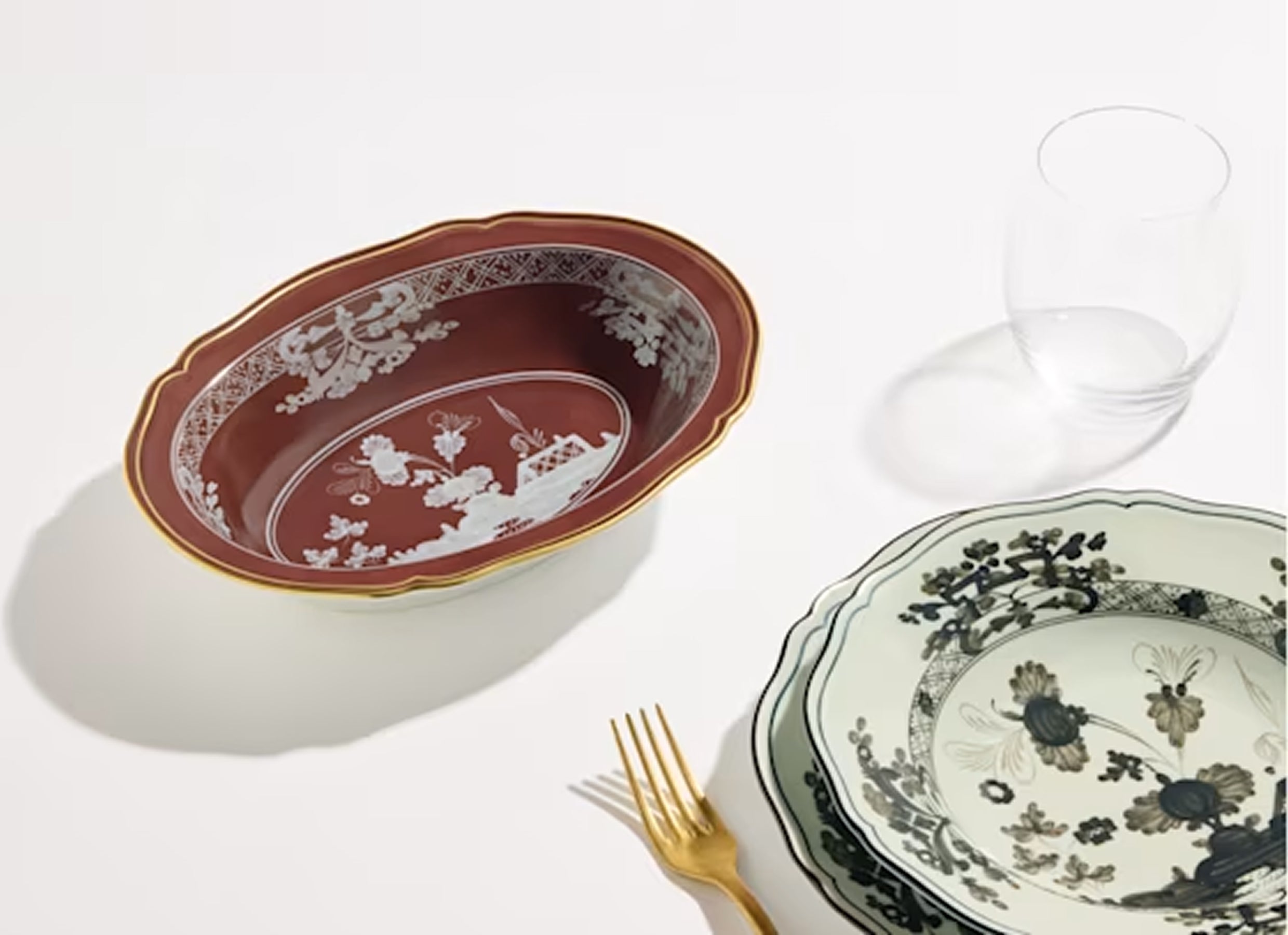 Oriente Italiano Castagna Oval Bowl