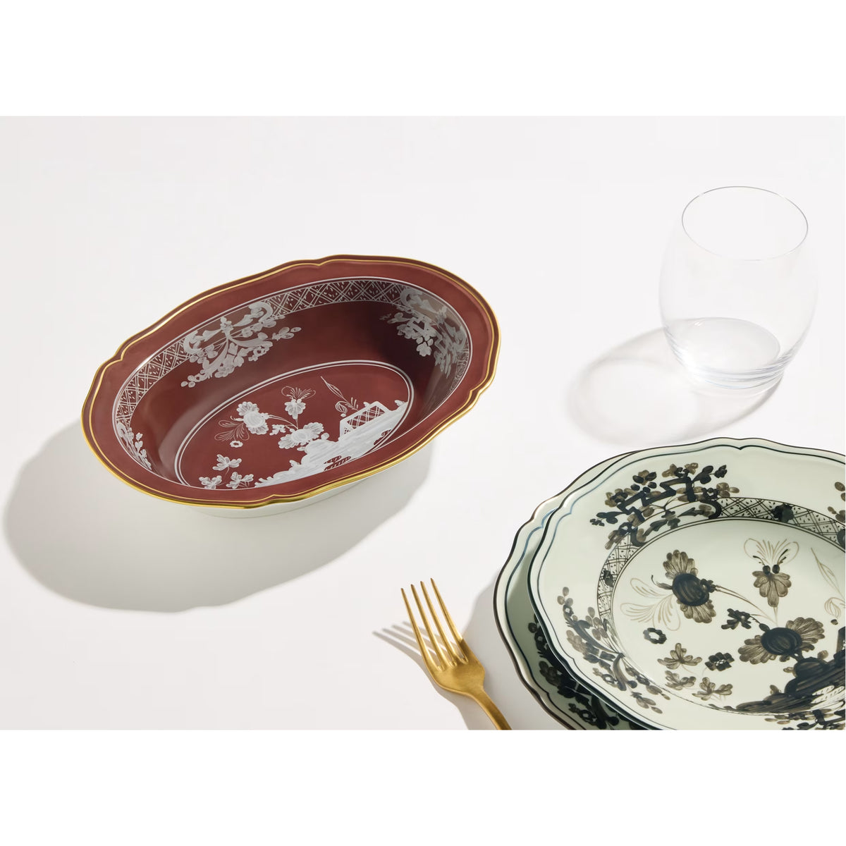 Oriente Italiano Castagna Oval Bowl