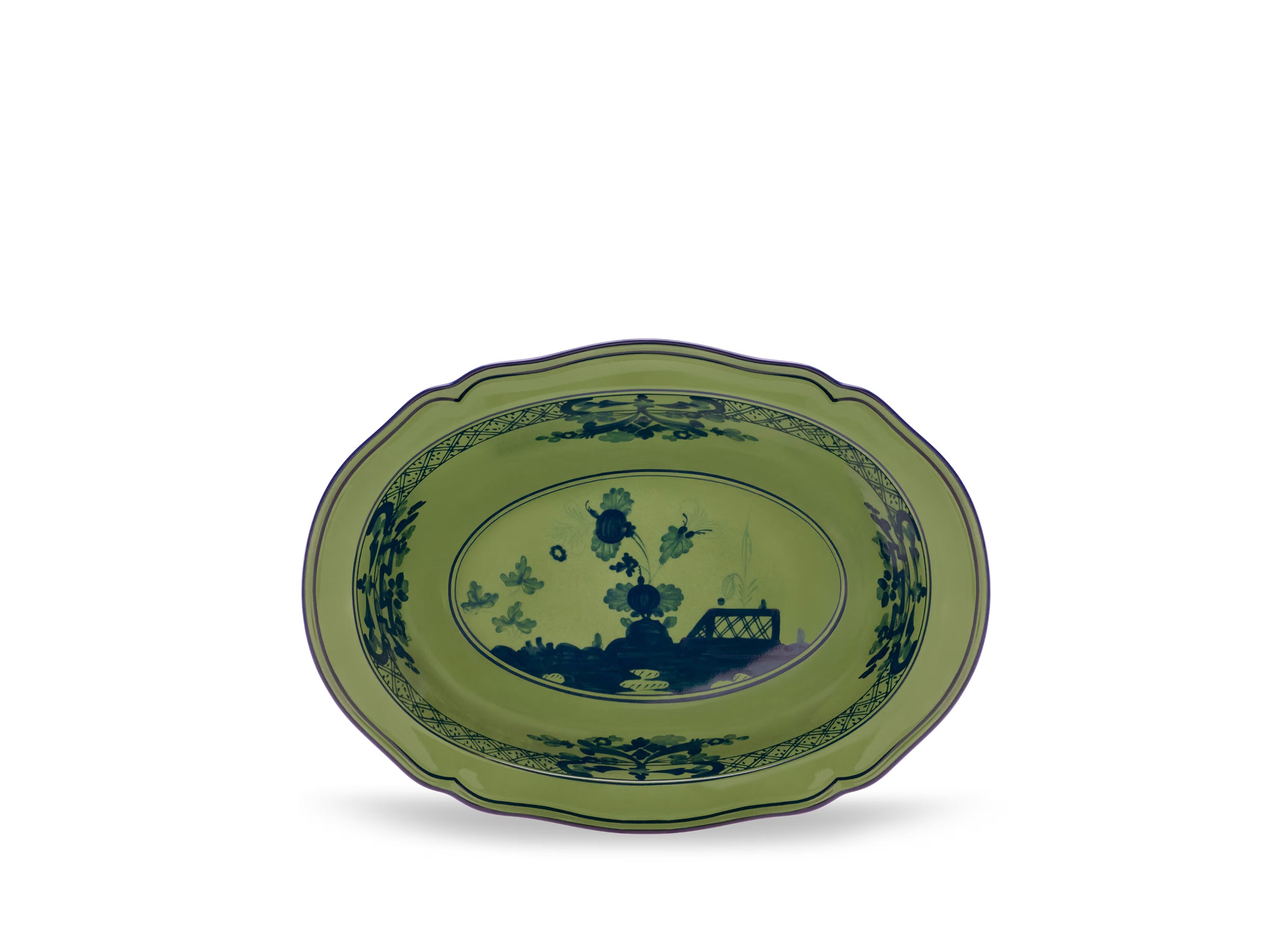 Oriente Italiano Malachite Oval Bowl