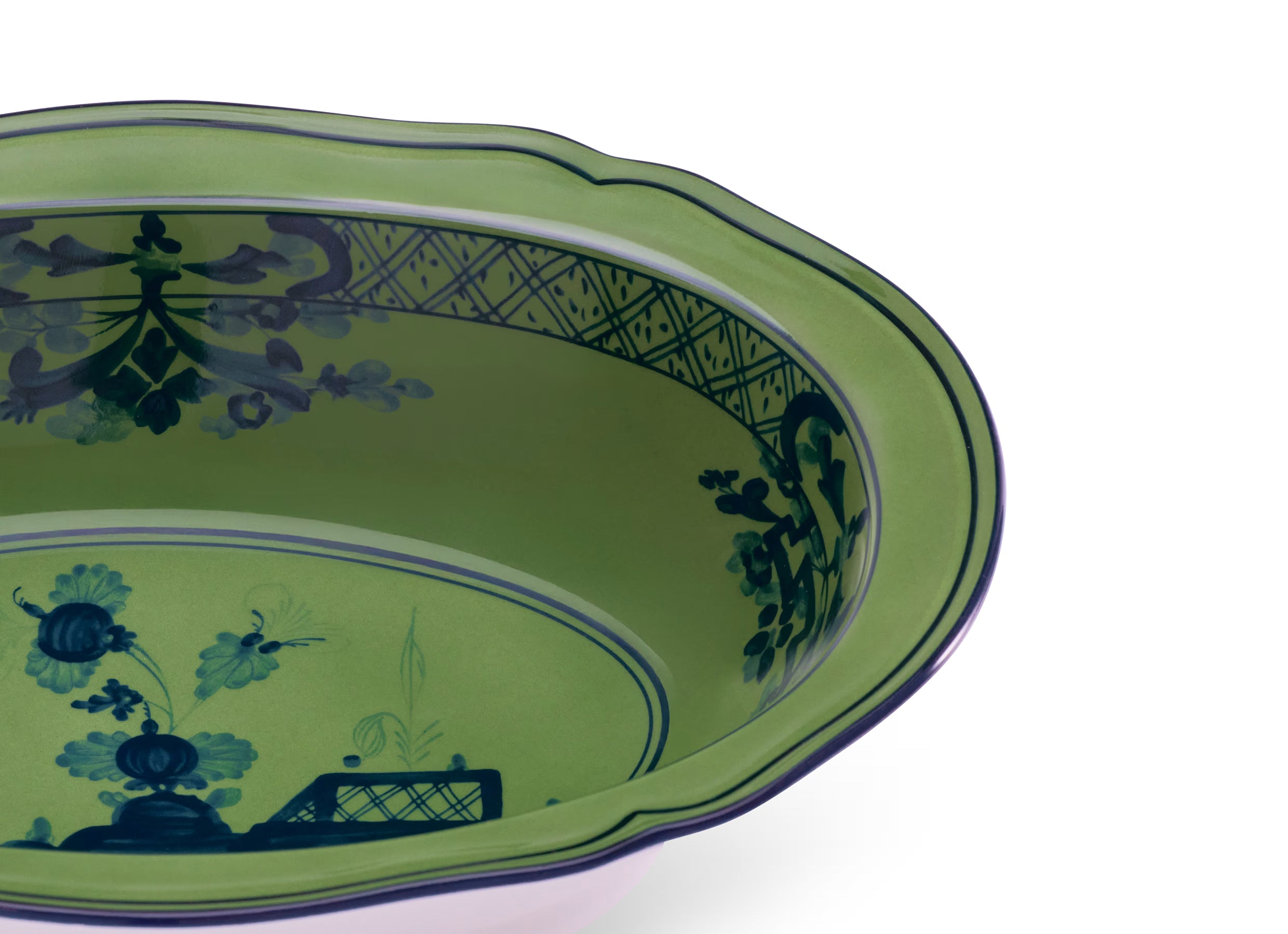 Oriente Italiano Malachite Oval Bowl
