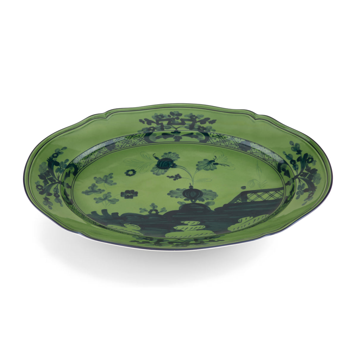 Oriente Italiano Malachite Large Oval Platter