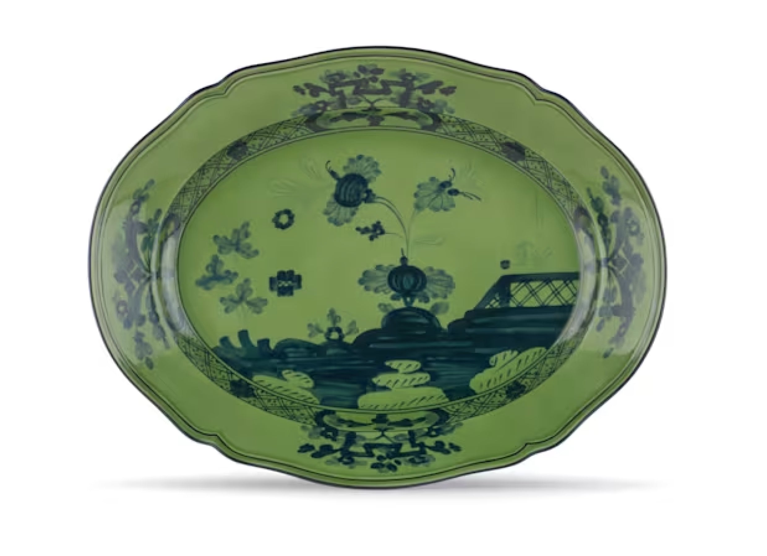Oriente Italiano Malachite Large Oval Platter