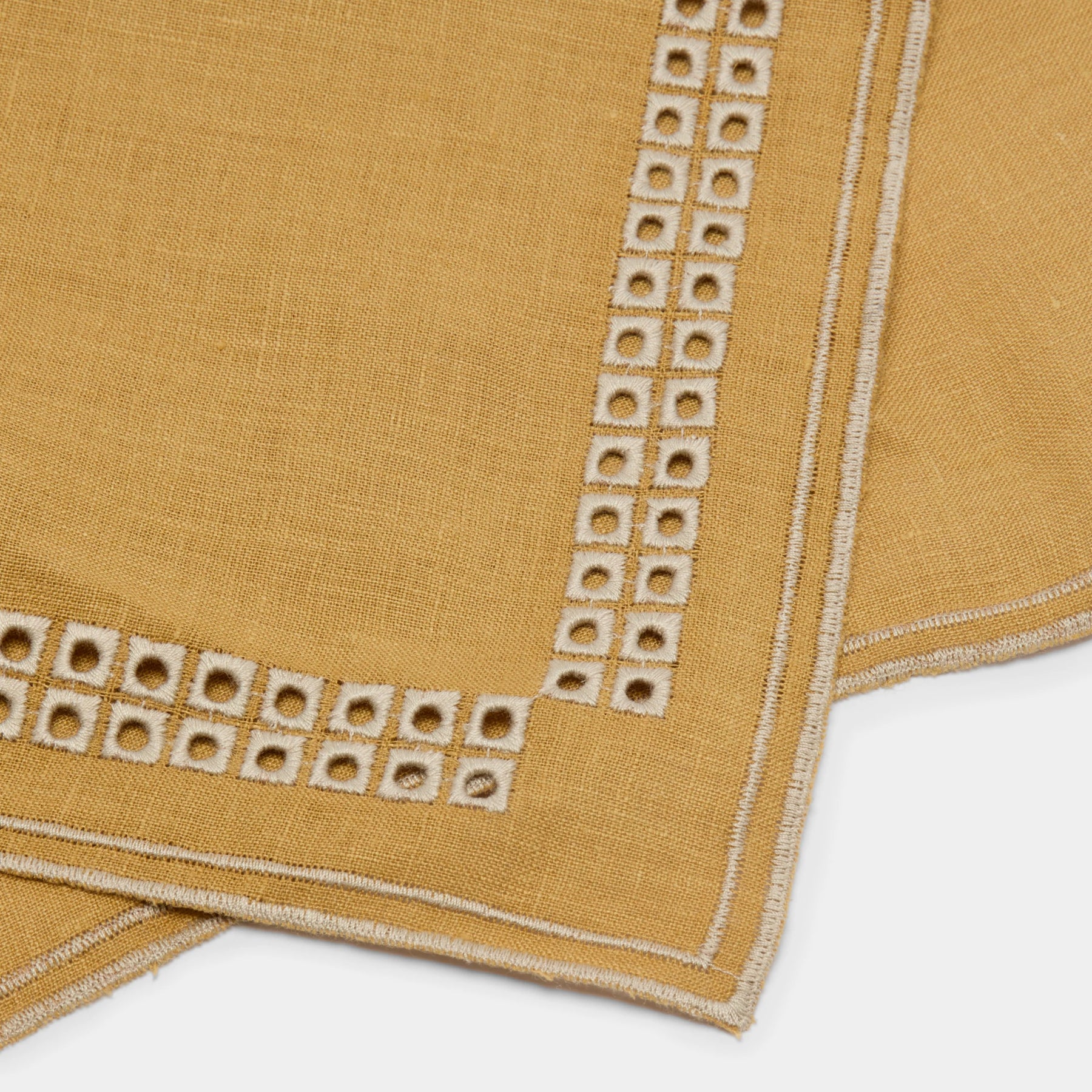 Erica Linen Napkin - Curry/Mastice