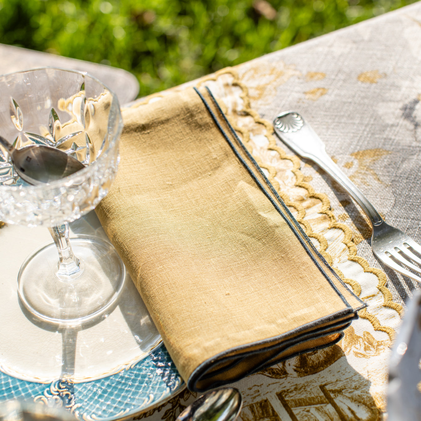 Filo Linen Napkin - Curry/Oxide