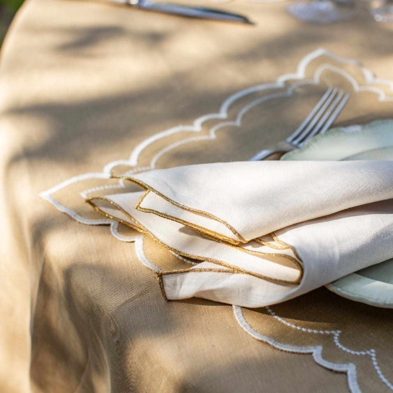 Letizia Linen Placemat - Zenzero/Sale Marino
