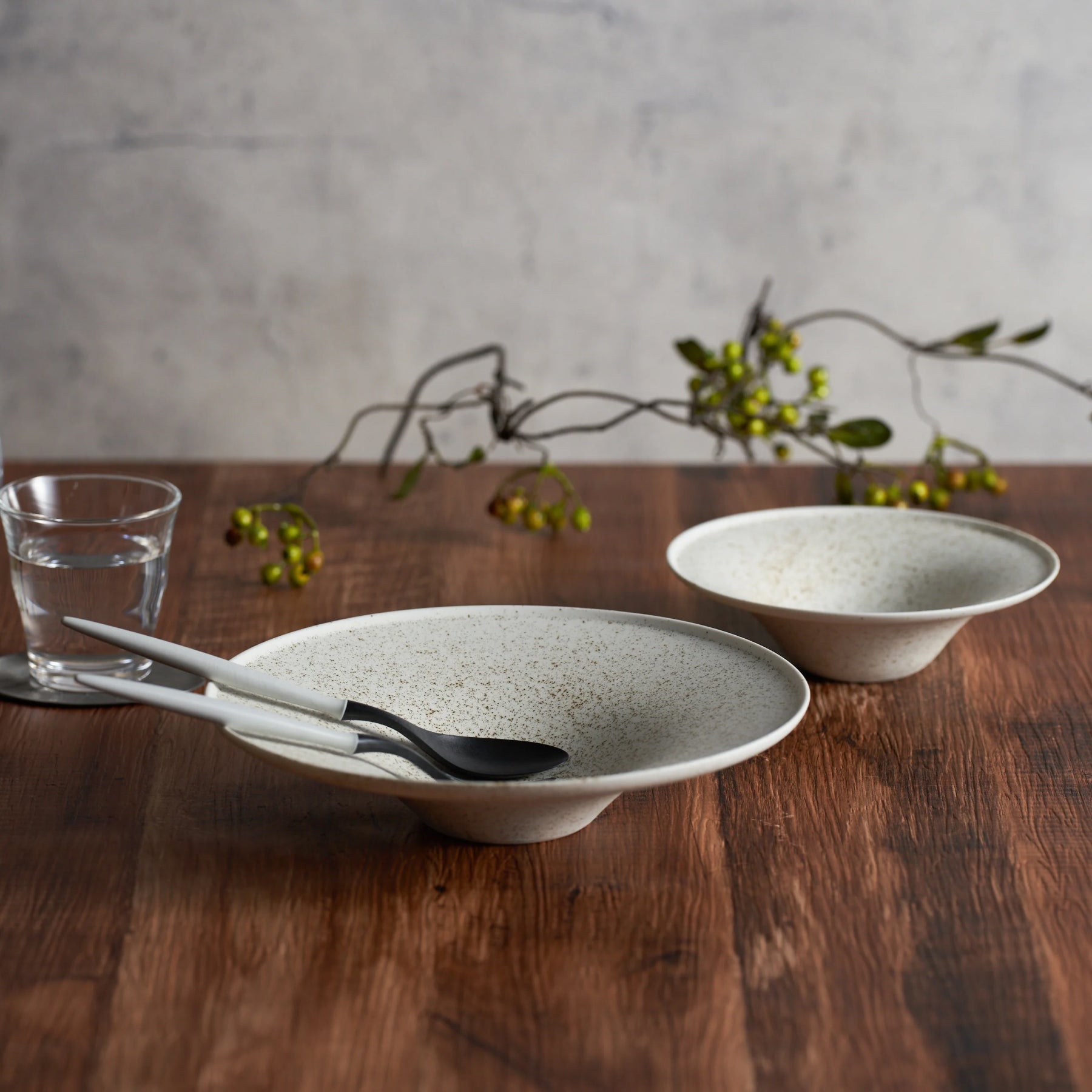 Bowl with Rim 7" - Nashiji White