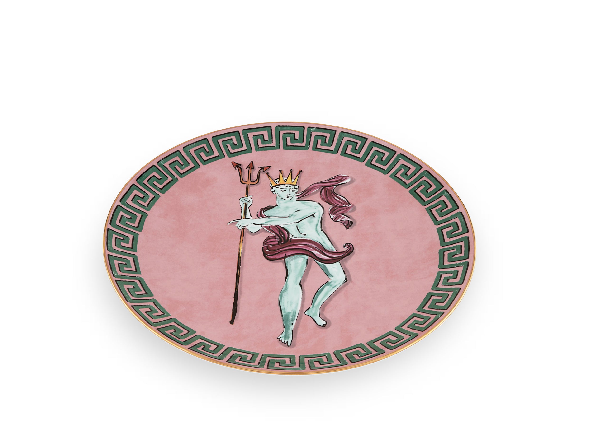Il Viaggio di Nettuno Centerpiece and Charger Plate PInk