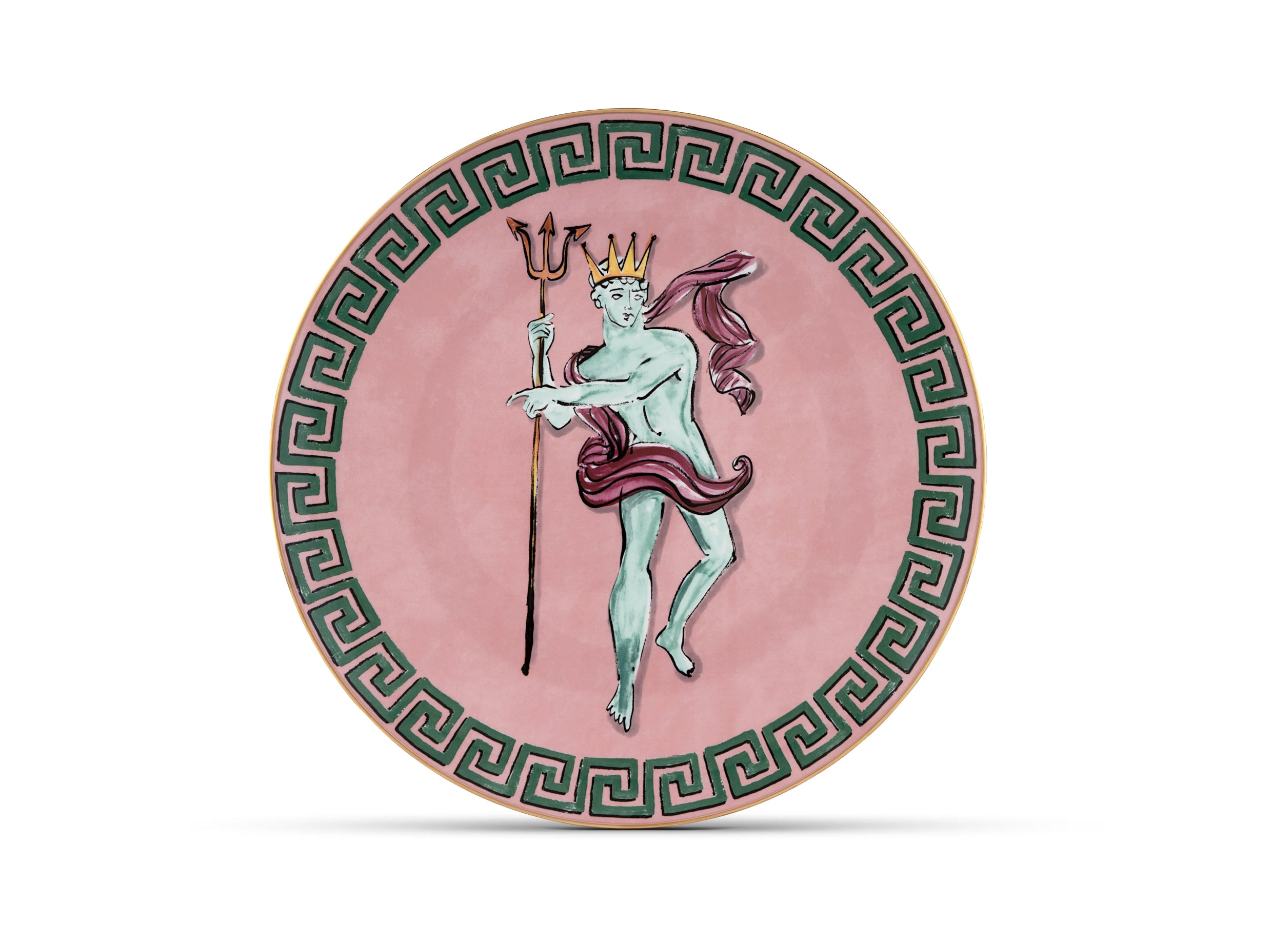 Il Viaggio di Nettuno Centerpiece and Charger Plate PInk
