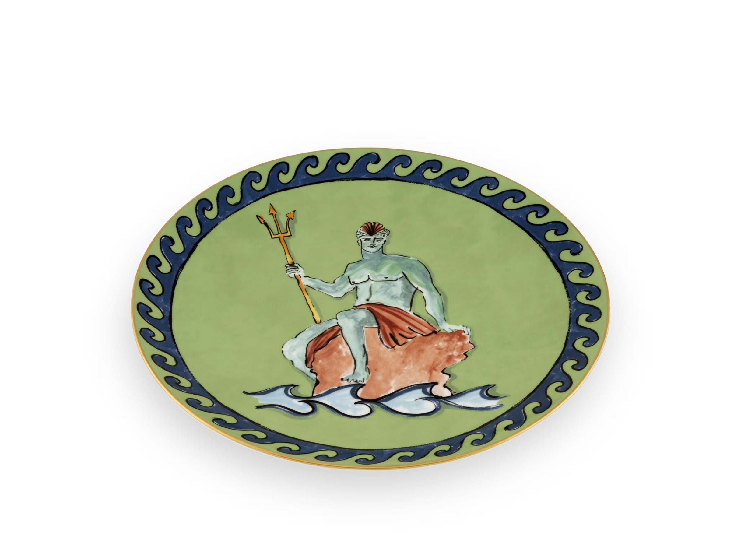 Il Viaggio di Nettuno Centerpiece and Charger Plate Moss Green