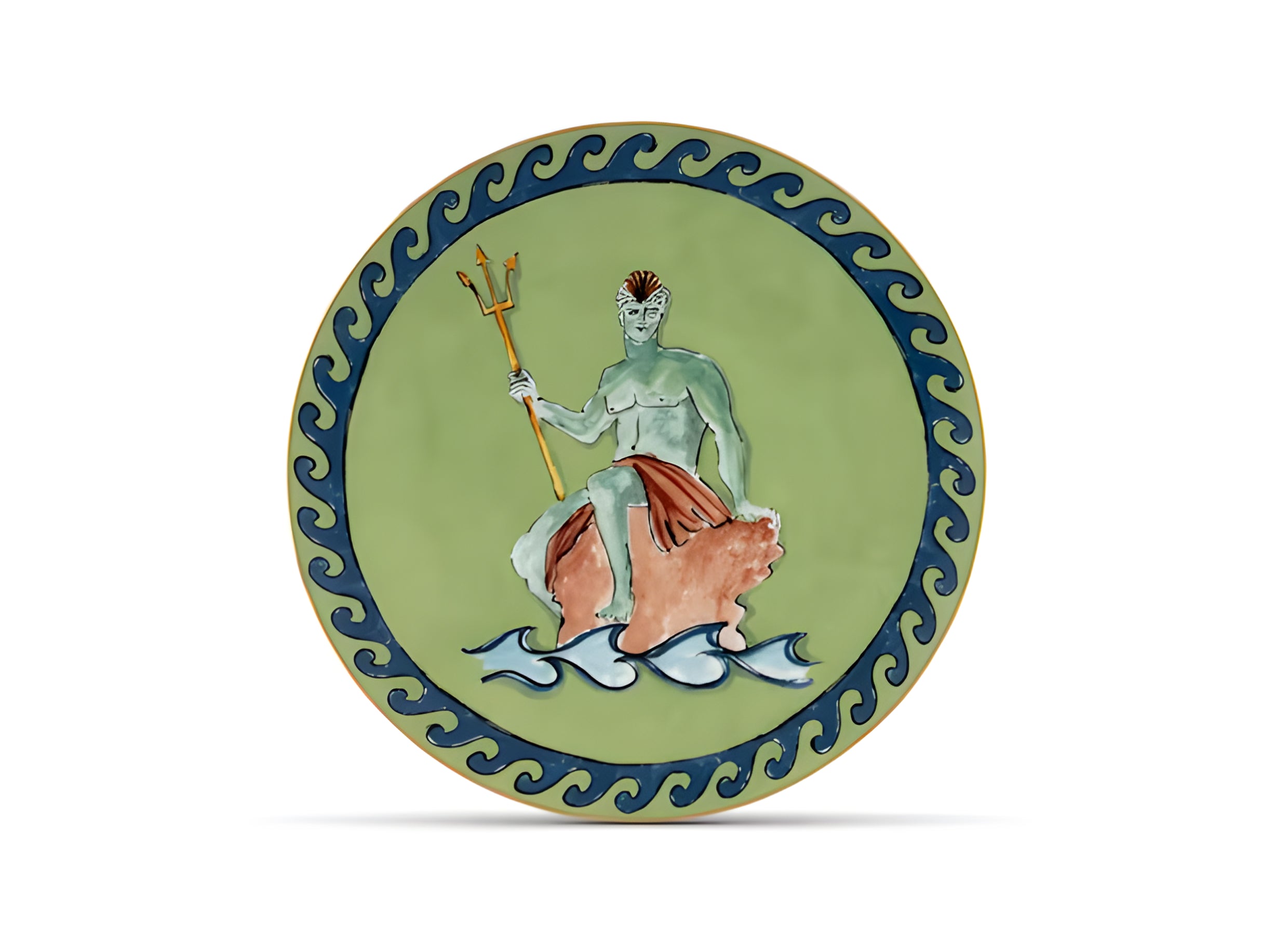 Il Viaggio di Nettuno Centerpiece and Charger Plate Moss Green