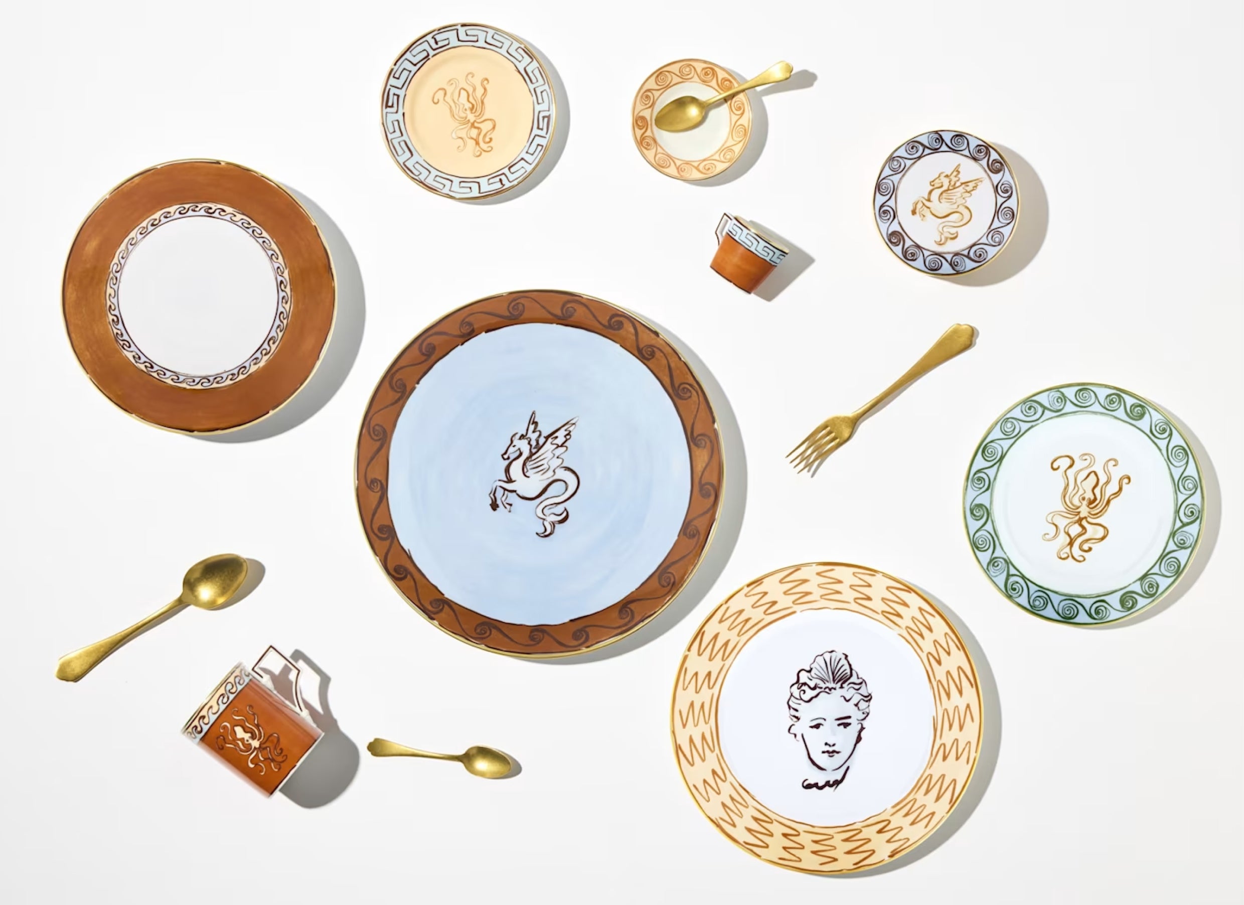 Il Viaggio di Nettuno Flat Charger Plate Terracotta