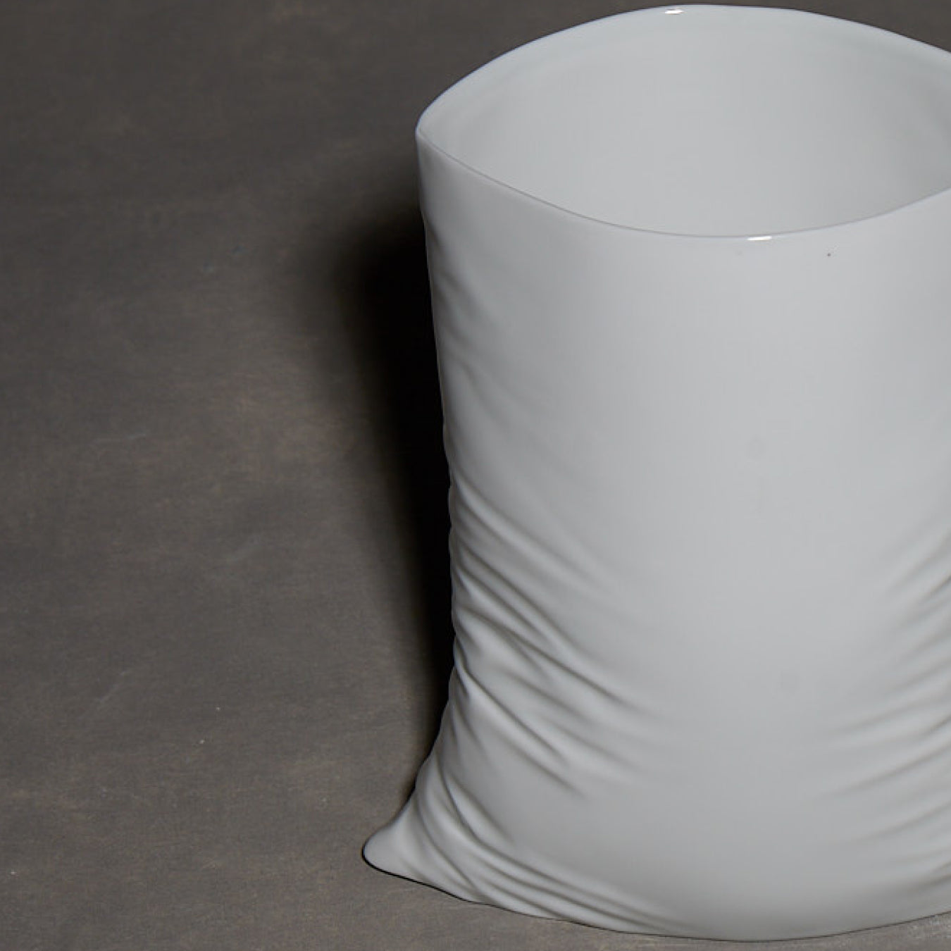 Crinkle Plastic Bag Vase
