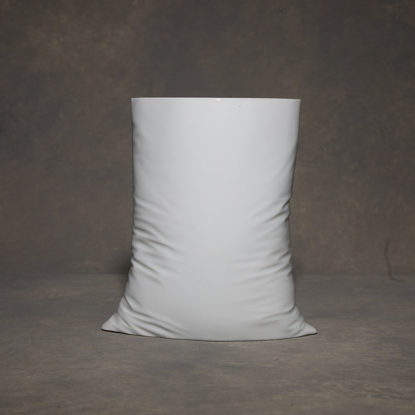 Crinkle Plastic Bag Vase