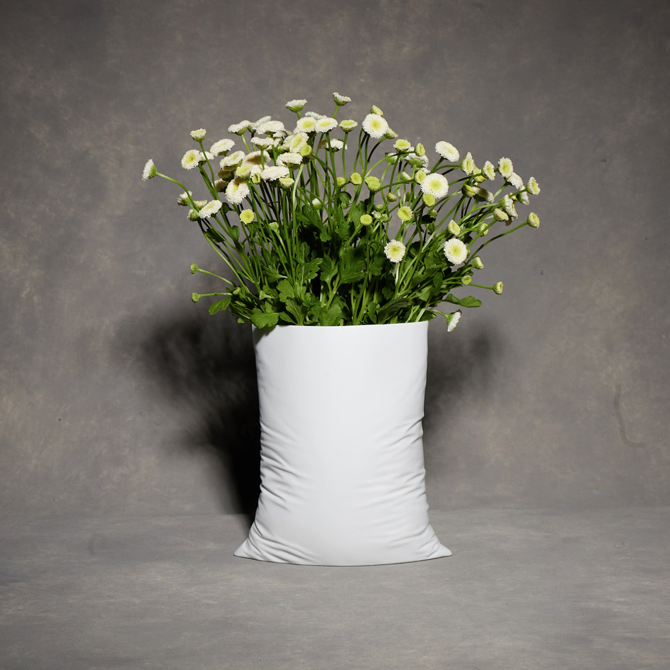 Crinkle Plastic Bag Vase