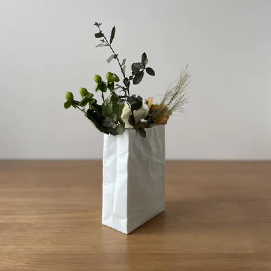 Crinkle Paper Bag Vase LL