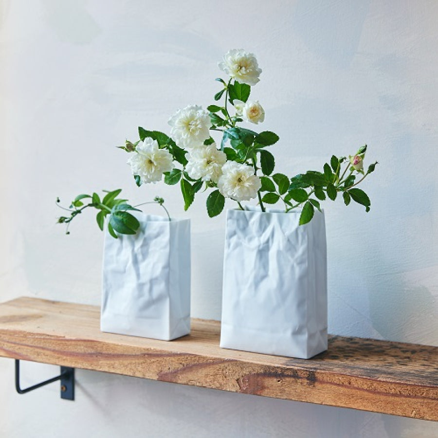 Crinkle Paper Bag Vase M