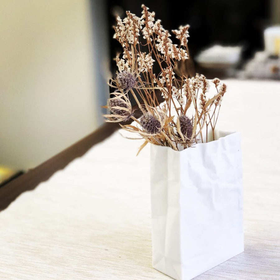Crinkle Paper Bag Vase LL