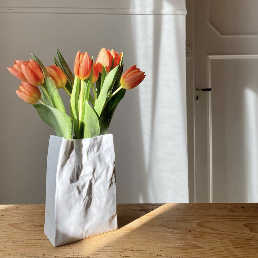 Crinkle Paper Bag Vase LL