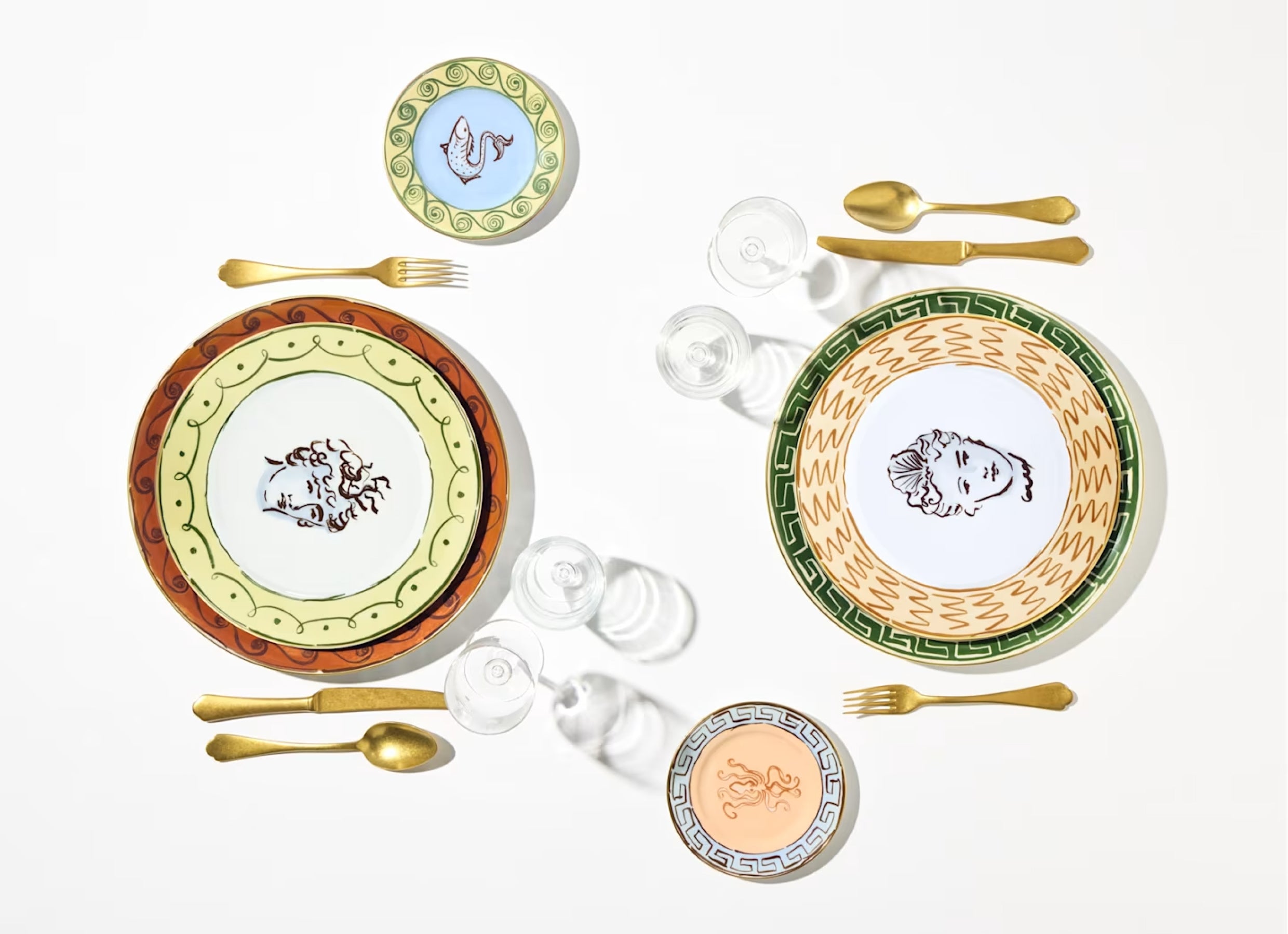 Il Viaggio di Nettuno Dessert Plate Sky Blue