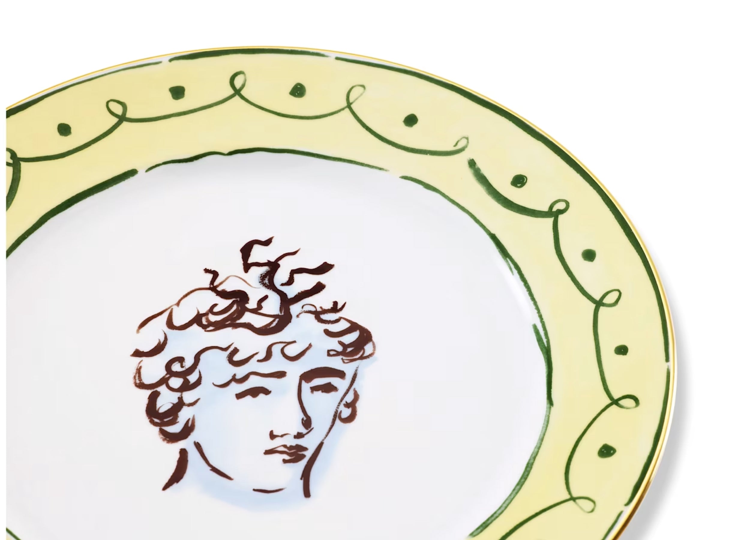 Il Viaggio di Nettuno Flat Dinner Plate Amalfi Lemon