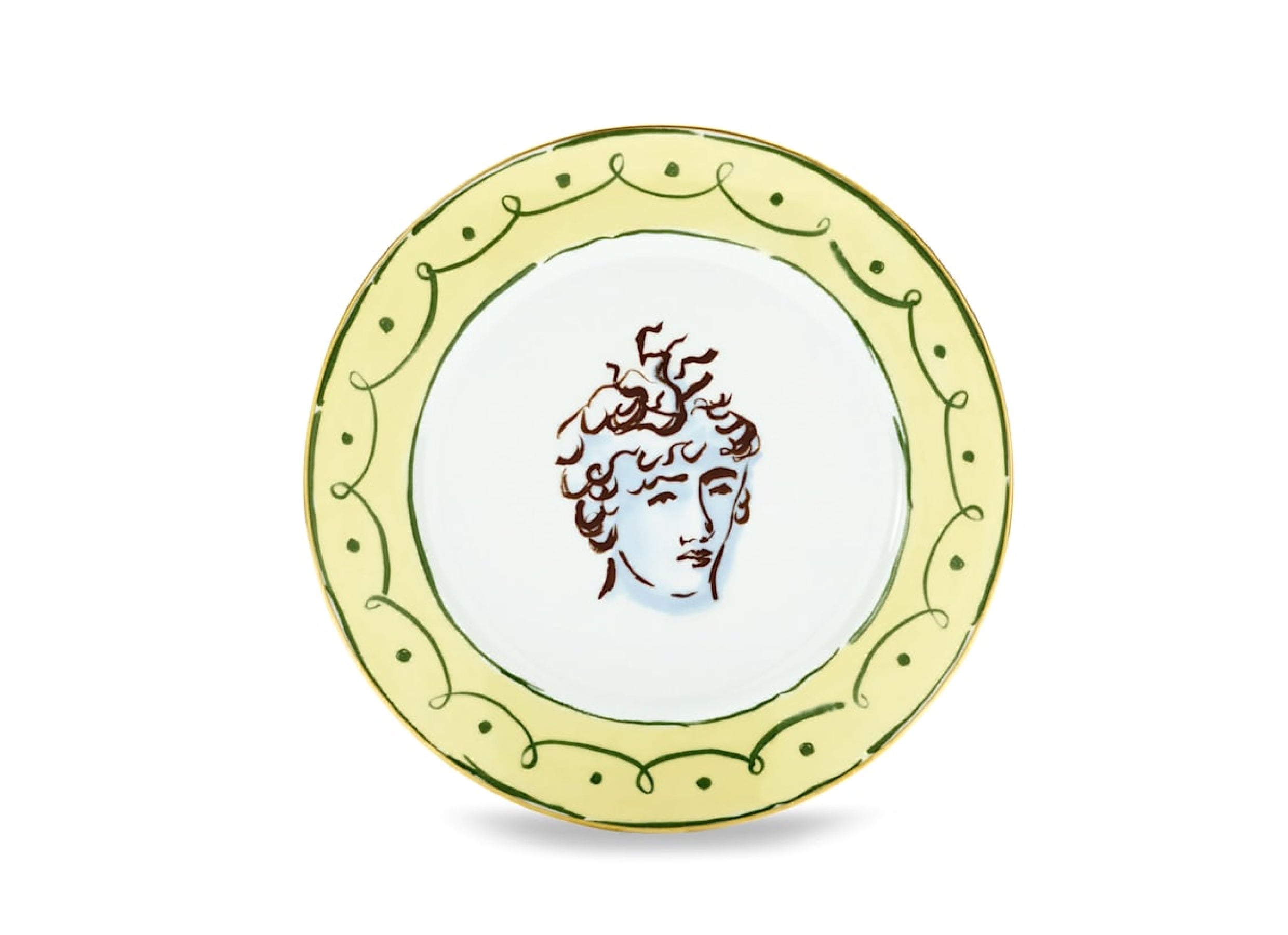 Il Viaggio di Nettuno Flat Dinner Plate Amalfi Lemon