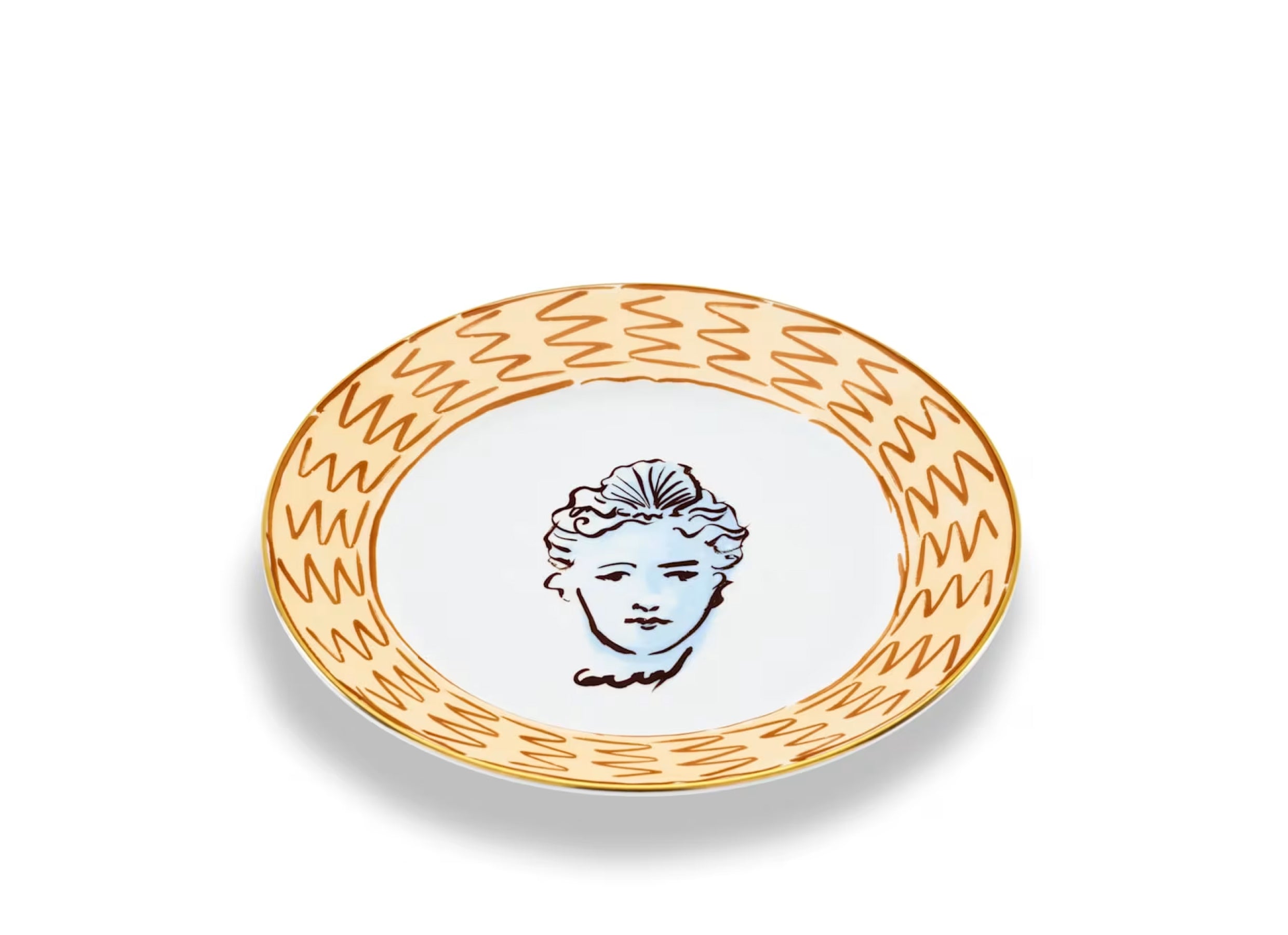 Il Viaggio di Nettuno Flat Dinner Plate Terracotta