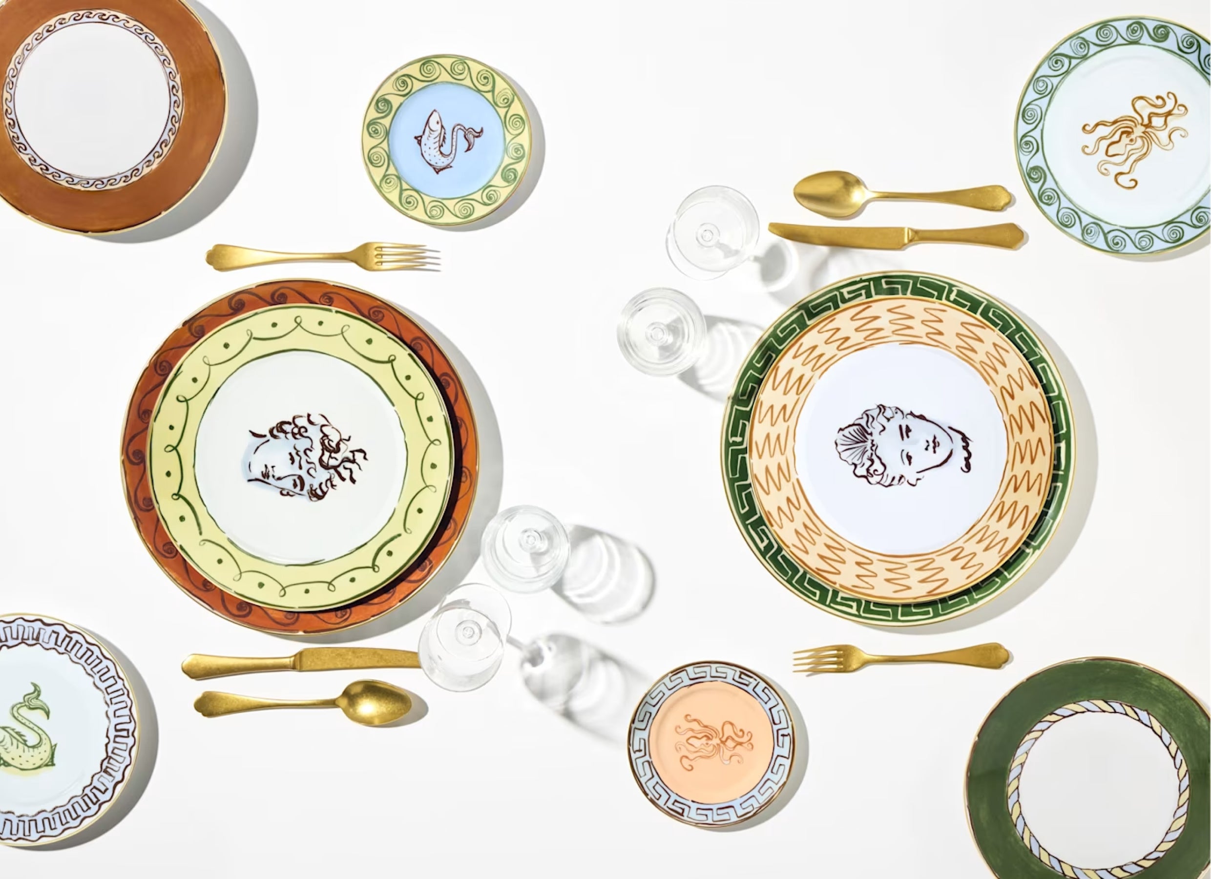 Il Viaggio di Nettuno Flat Dinner Plate Terracotta