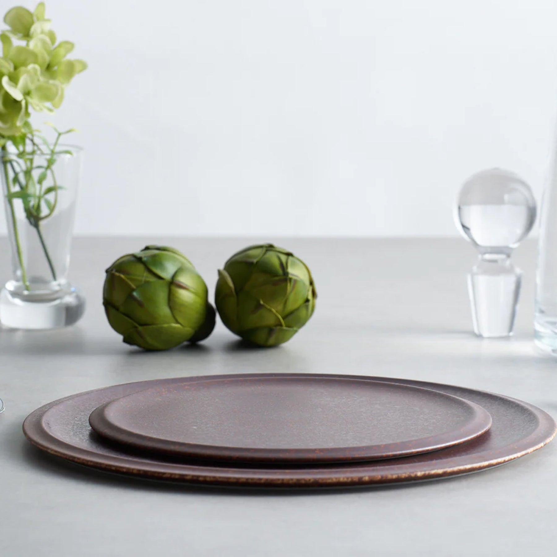 Flat Rim Plate - Iron Rust