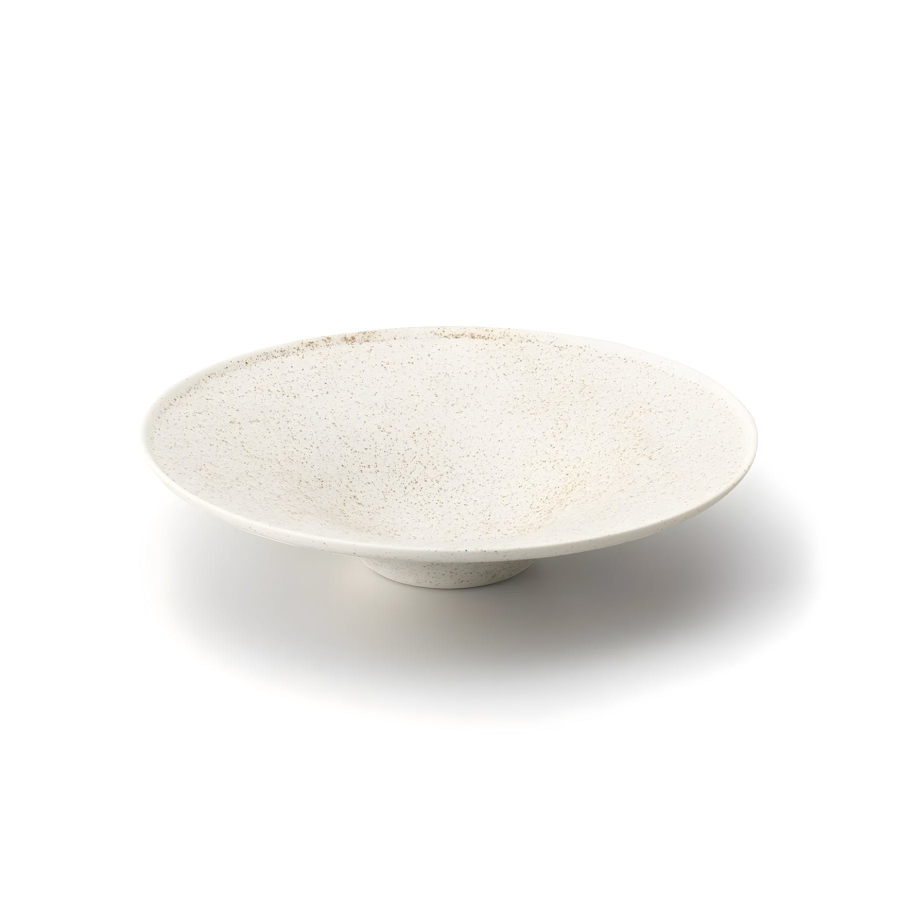 Bowl with Rim 10" - Nashiji White