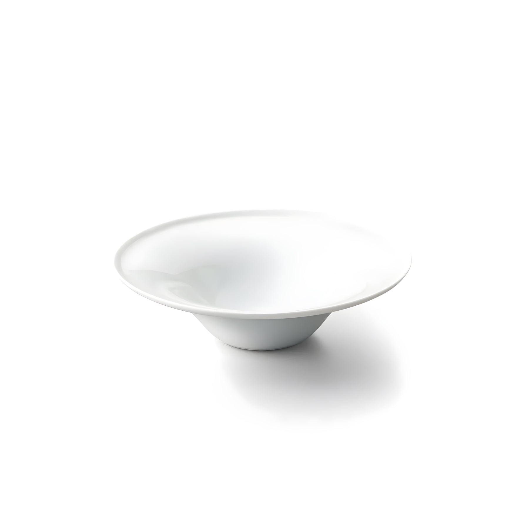 Bowl with Rim 7" - Glazed White