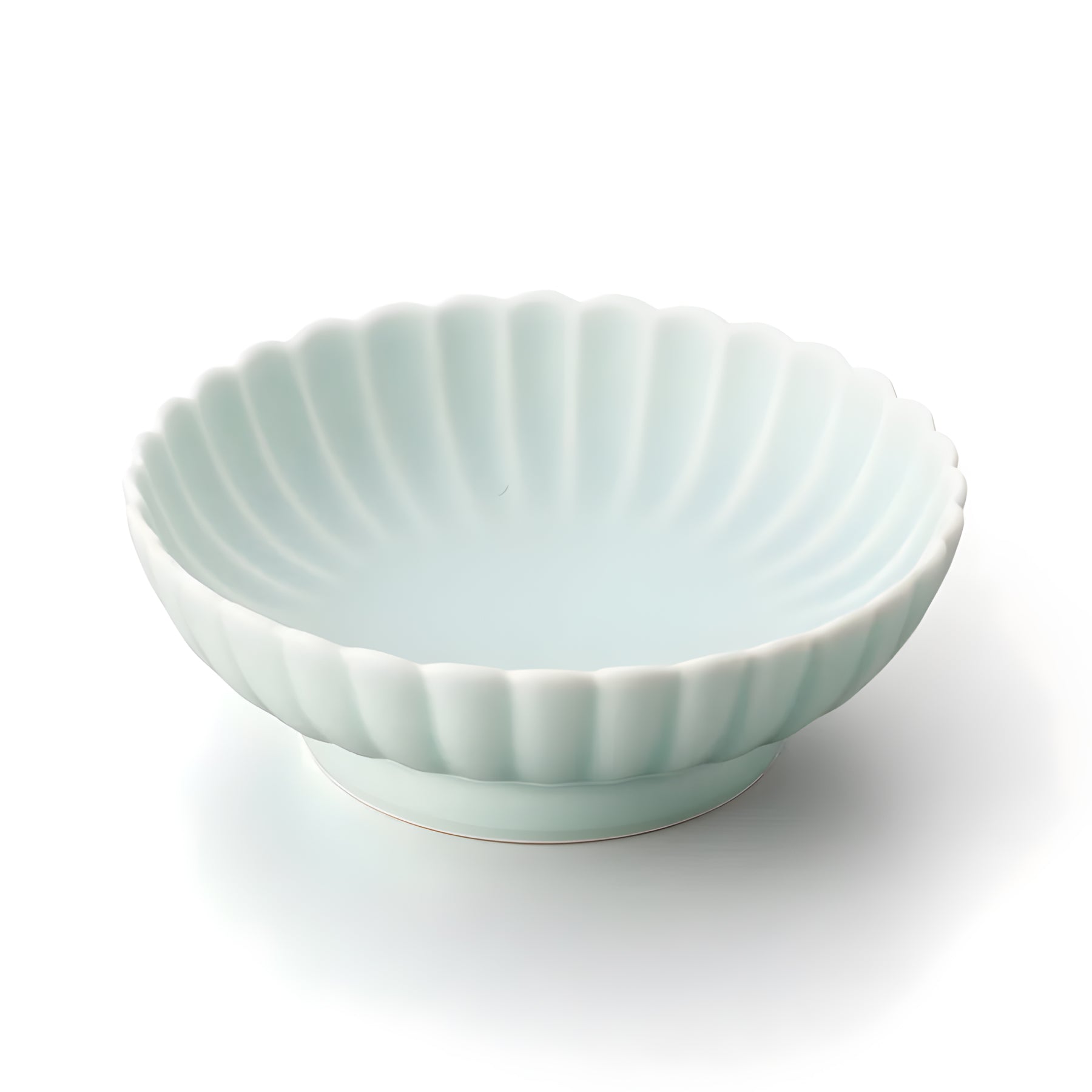 Moist Celadon Kikuwari Large Bowl