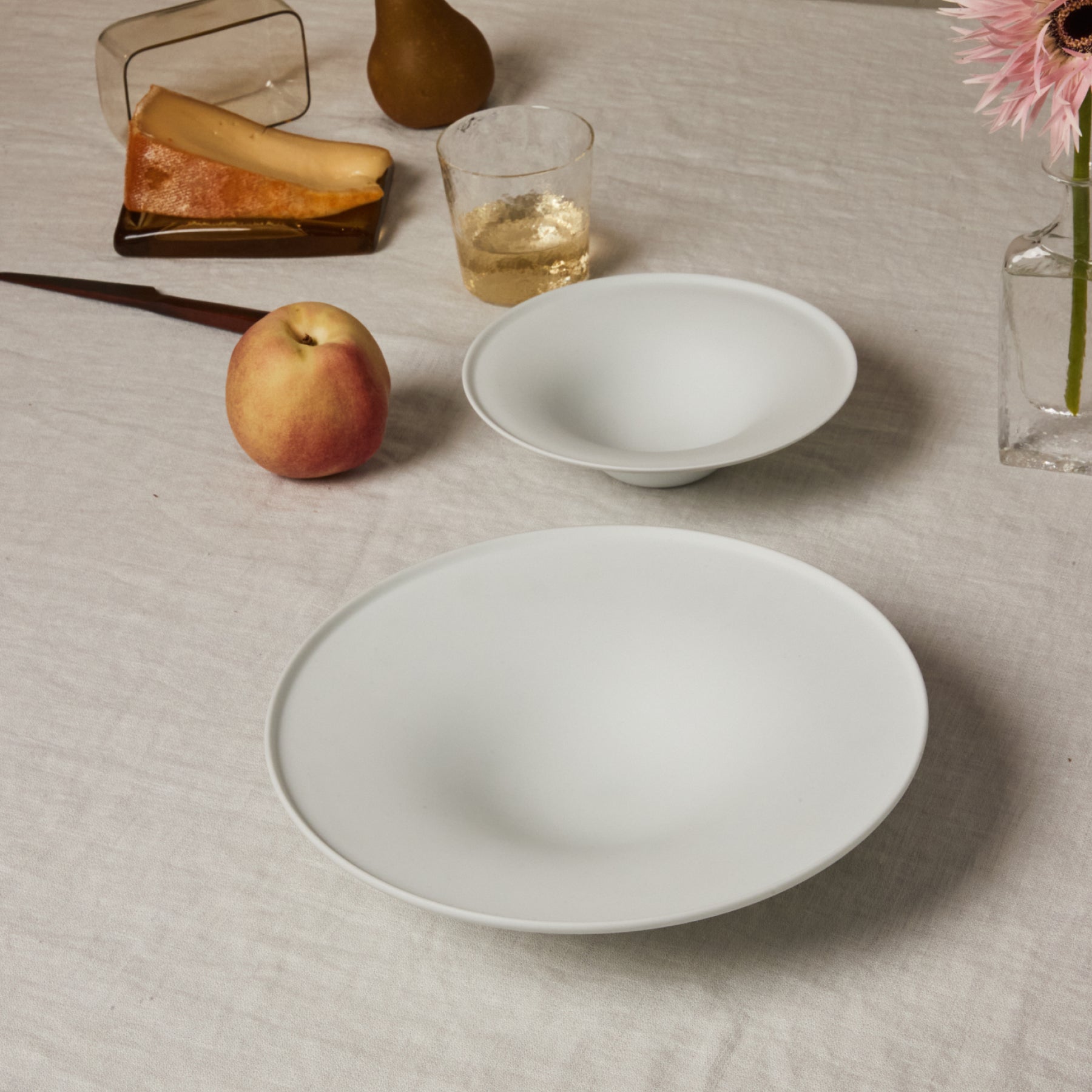 Bowl with Rim 7" - Matte White