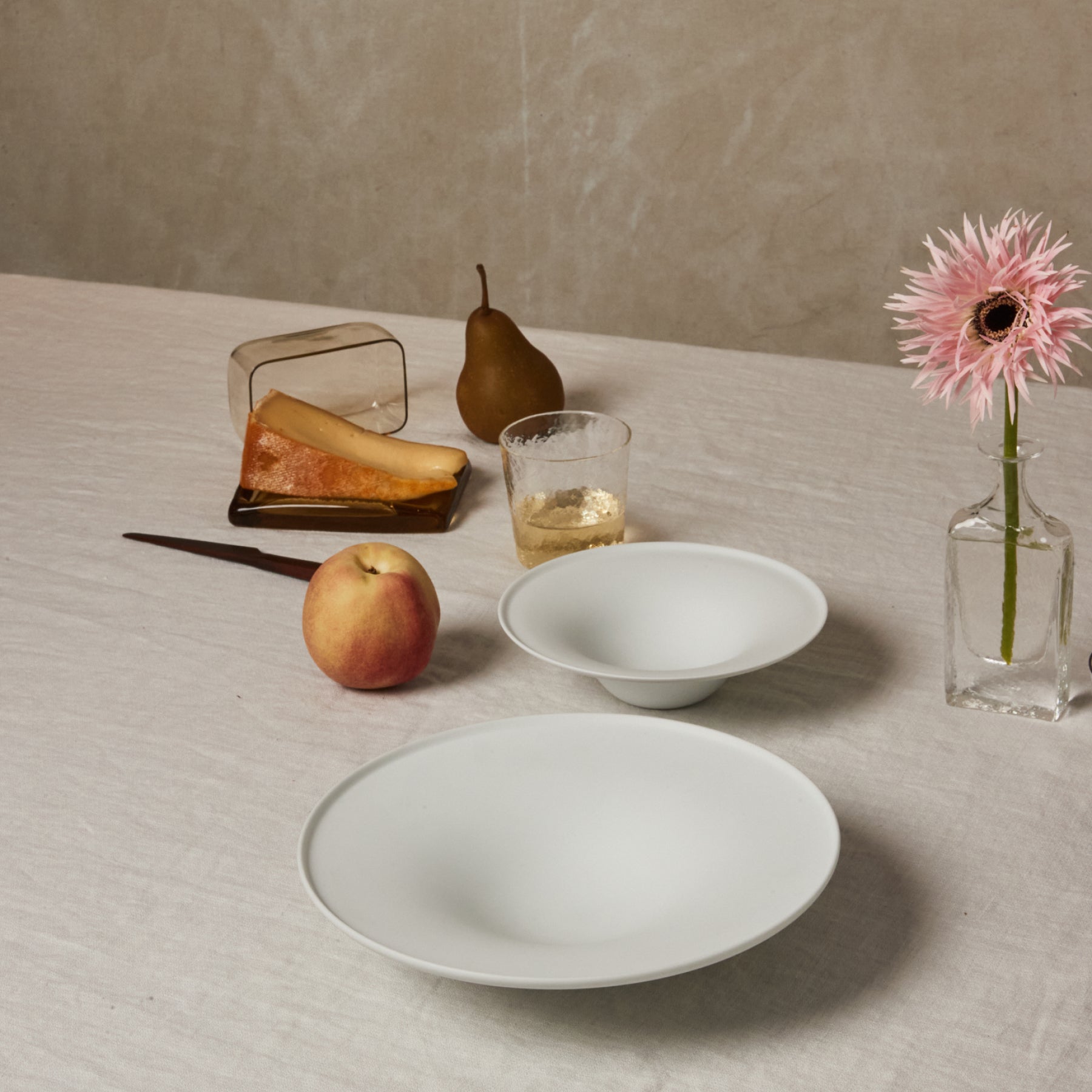 Bowl with Rim 7" - Matte White