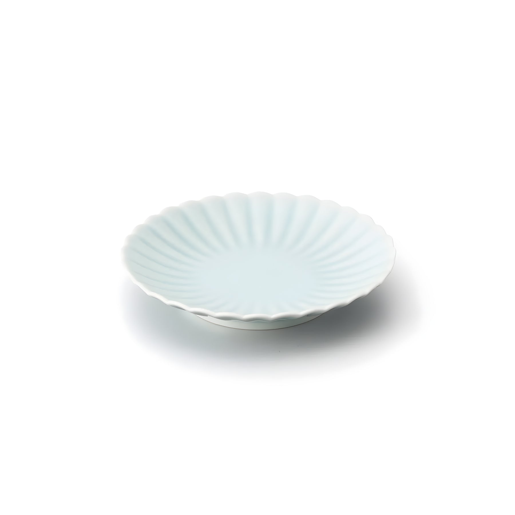 Moist Celadon Kikuwari Plate S