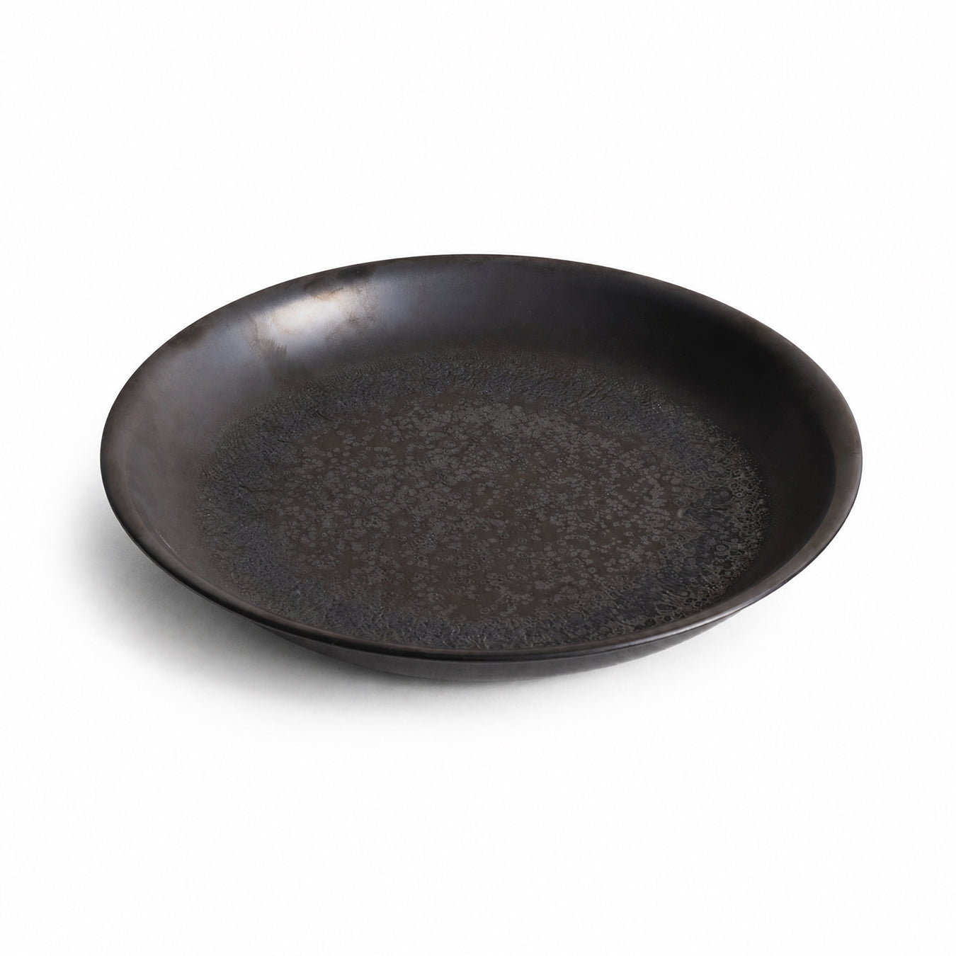 Shallow Bowl L - Black Rough