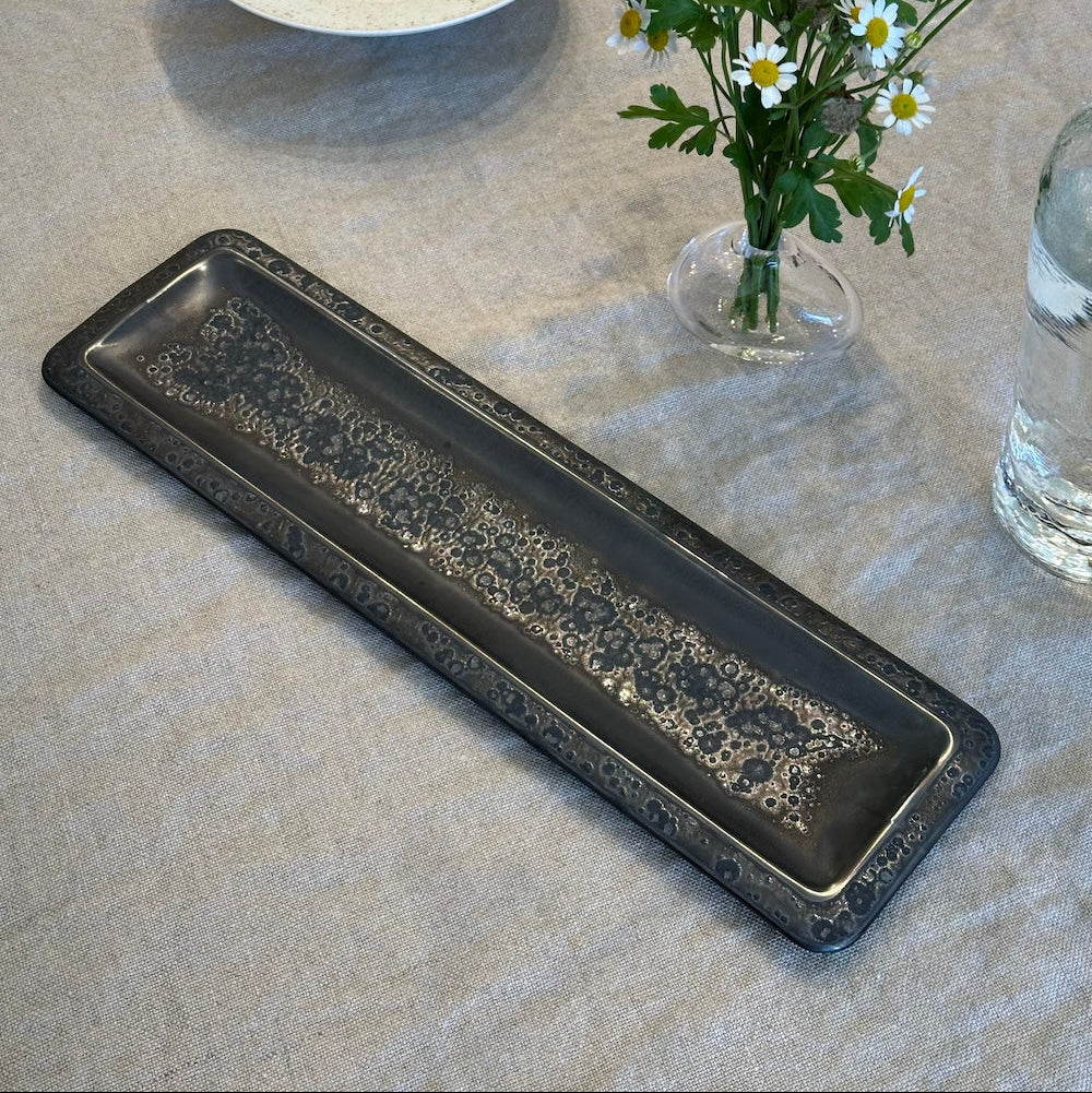 Rectangle Plate - Black Rough