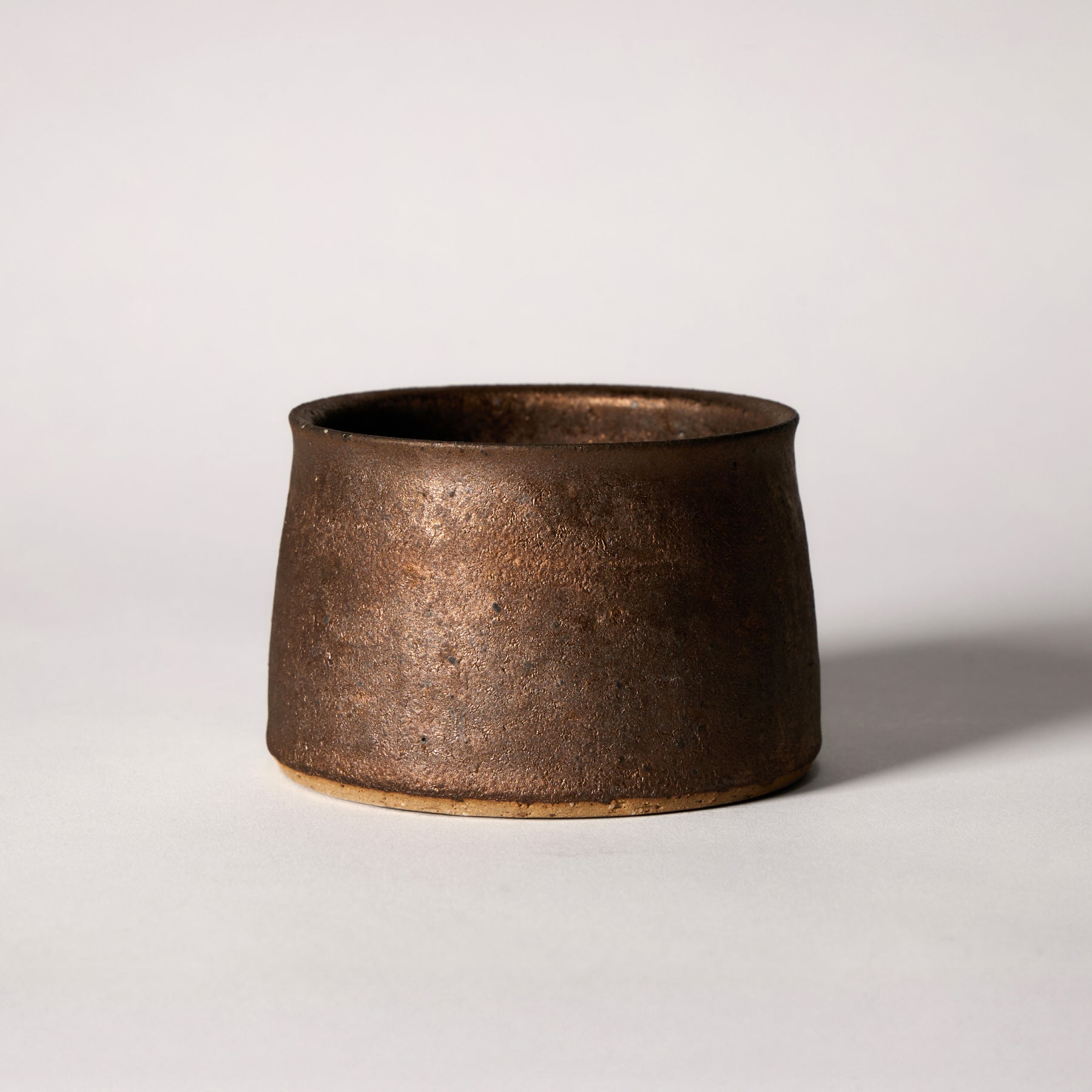 Junzo Maekawa Black & Gold Glaze Container