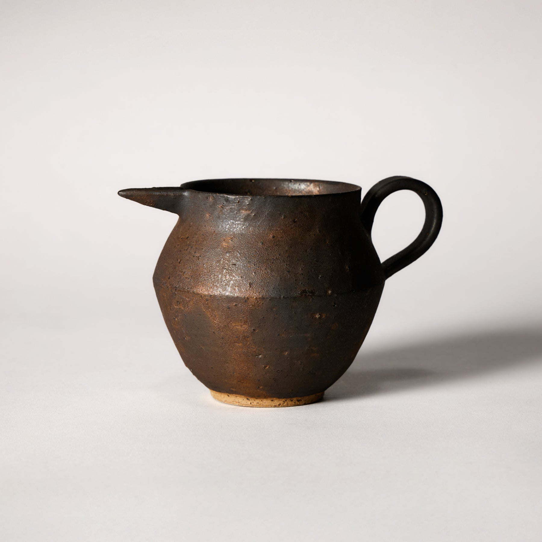 Junzo Maekawa Black & Gold Glaze Pitcher