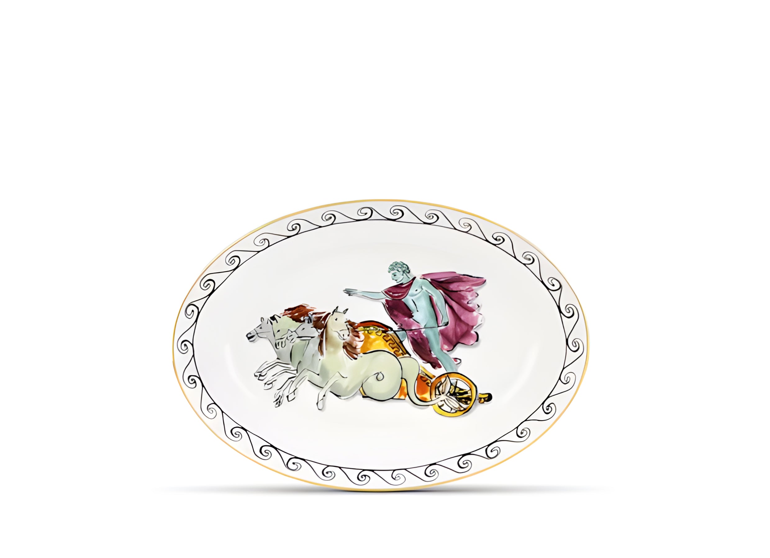 Il Viaggio di Nettuno Large Oval Platter Chariot
