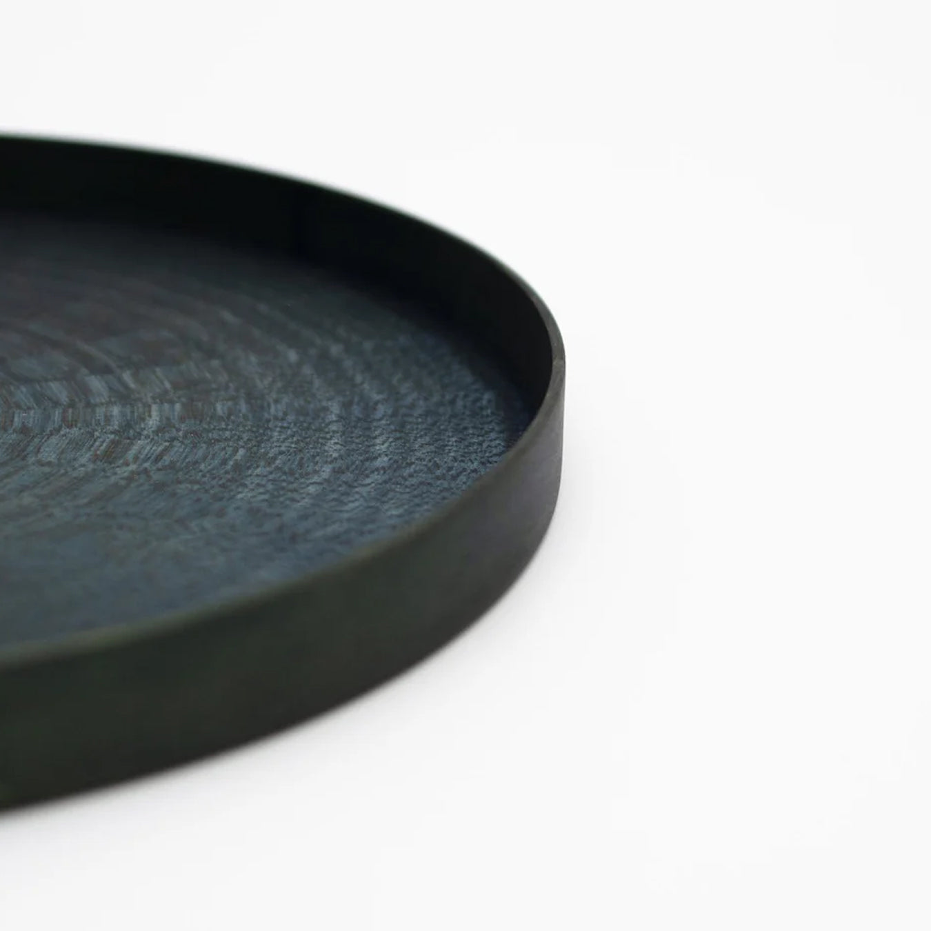 Mori Kougei Round Rays Wood Tray 11" - Indigo Dyed