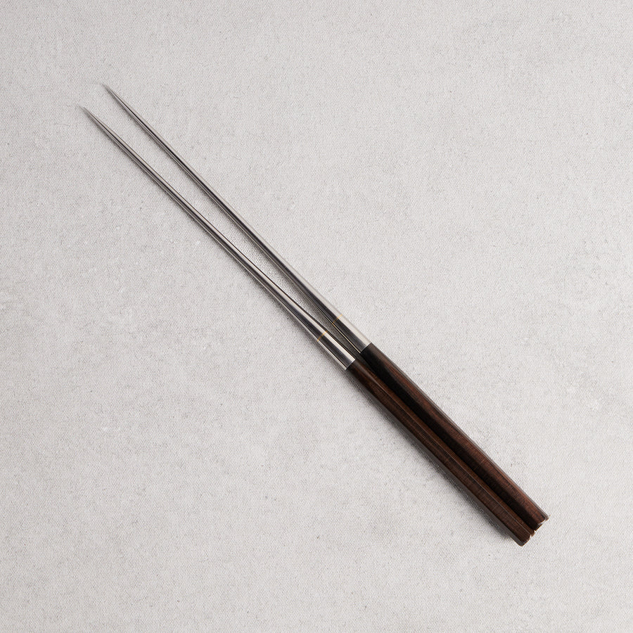 Moribashi Plating Chopsticks - Hexagonal Ebony Handle