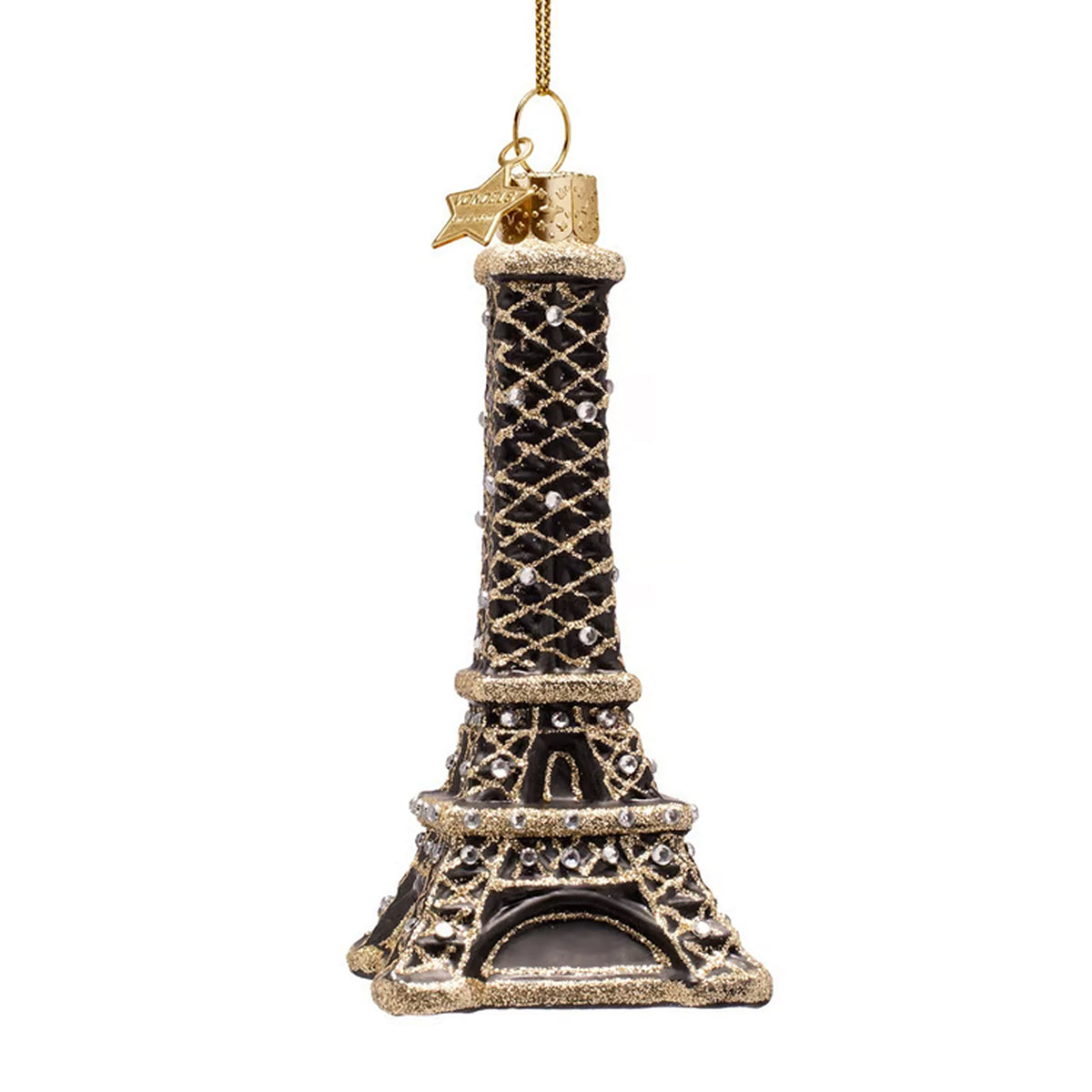 Eiffel Tower Black Ornament
