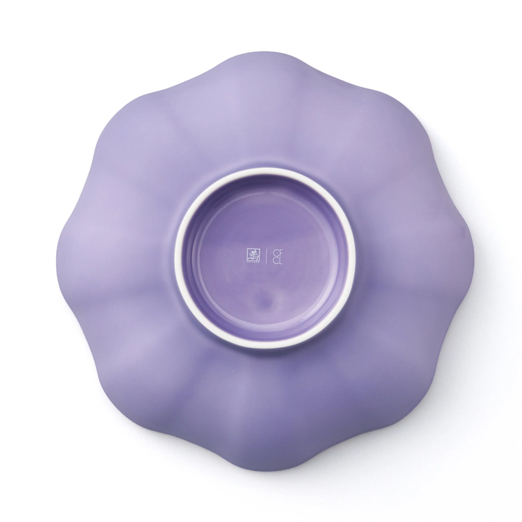 Porcelain Pottery Bowl L Lavender Frost