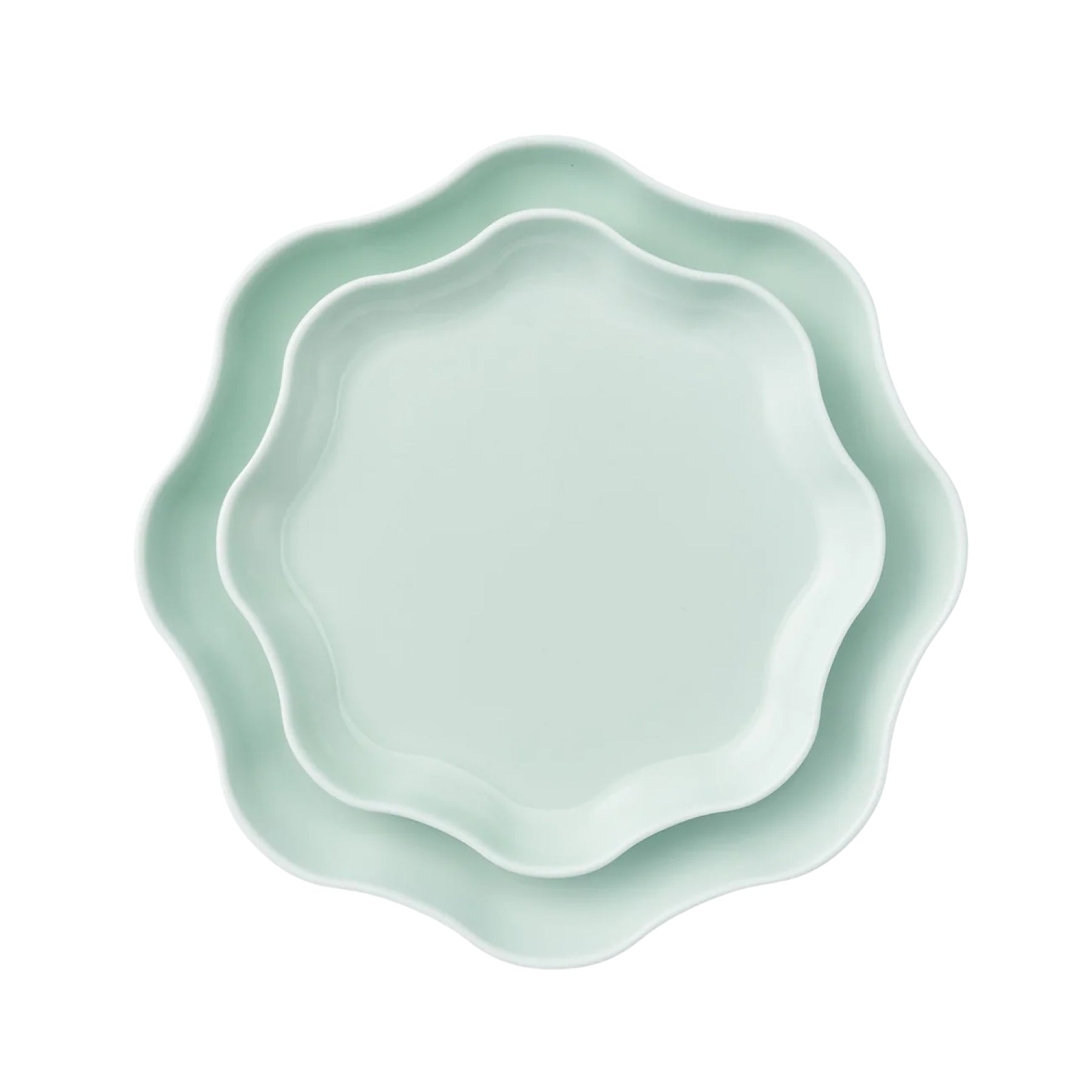 Porcelain Pottery Plate S Clearly Aqua