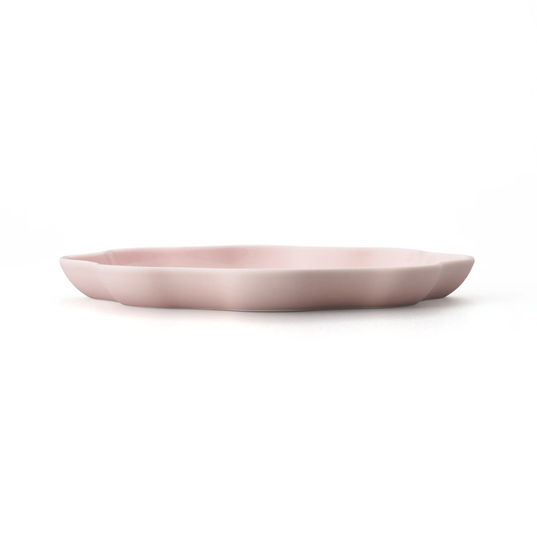 Porcelain Pottery Plate M Eggshell Pink