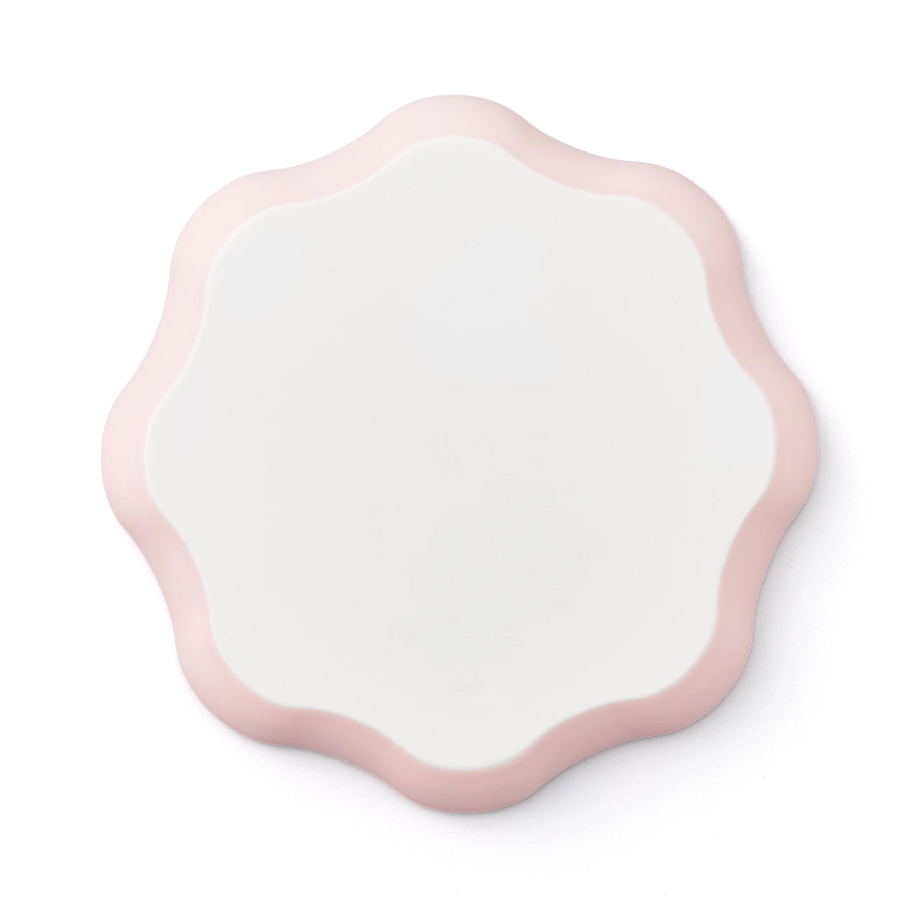Porcelain Pottery Plate M Eggshell Pink