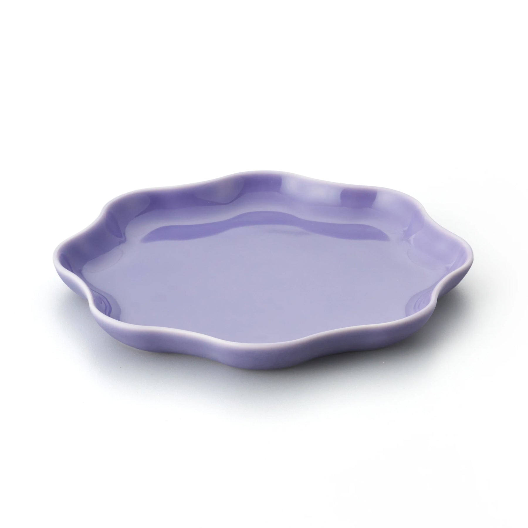 Porcelain Pottery Plate M Lavender Frost